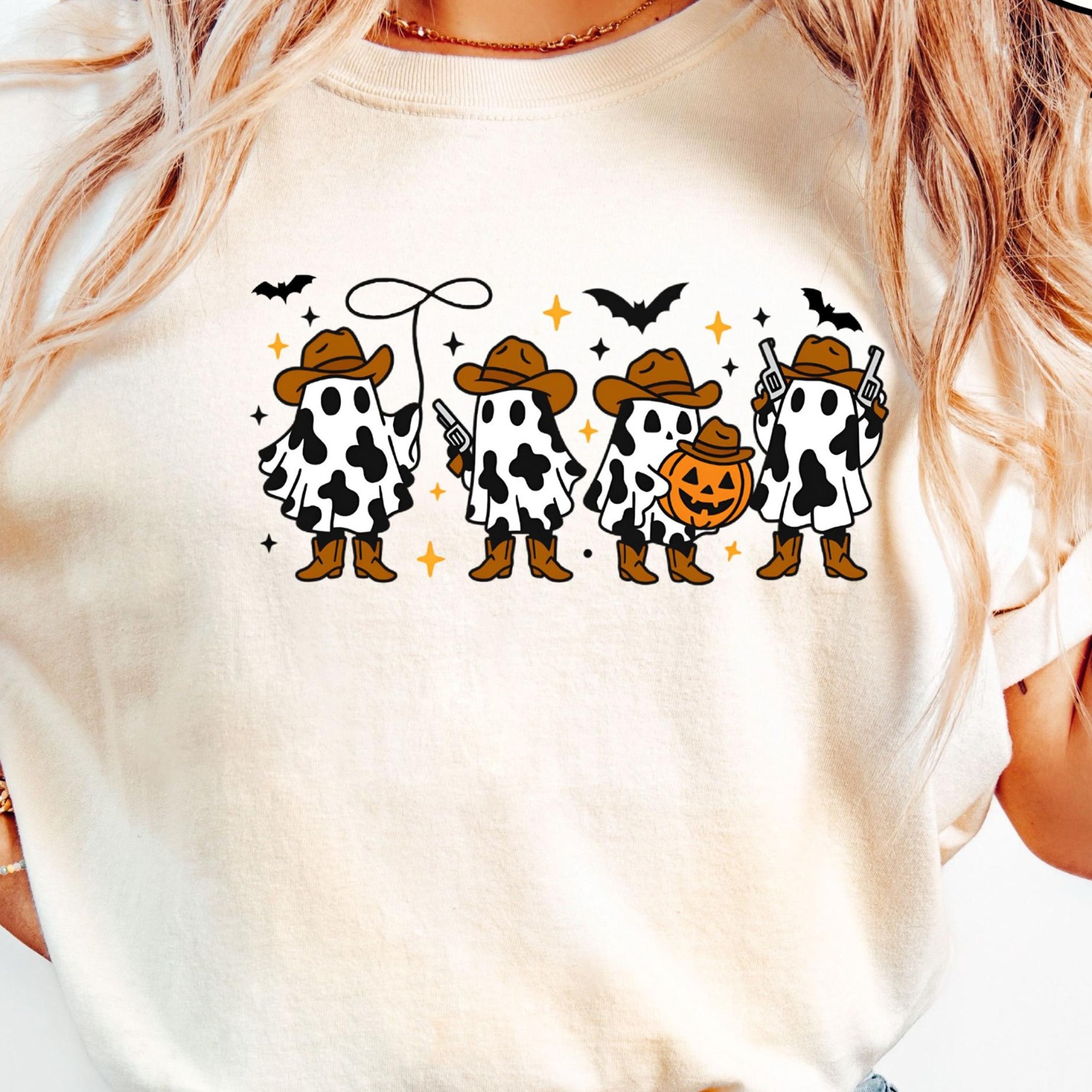 Western Ghost TShirt Halloween Shirt Cute Ghost Shirt Halloween Party Shirt Spooky Fall Shirt Count 