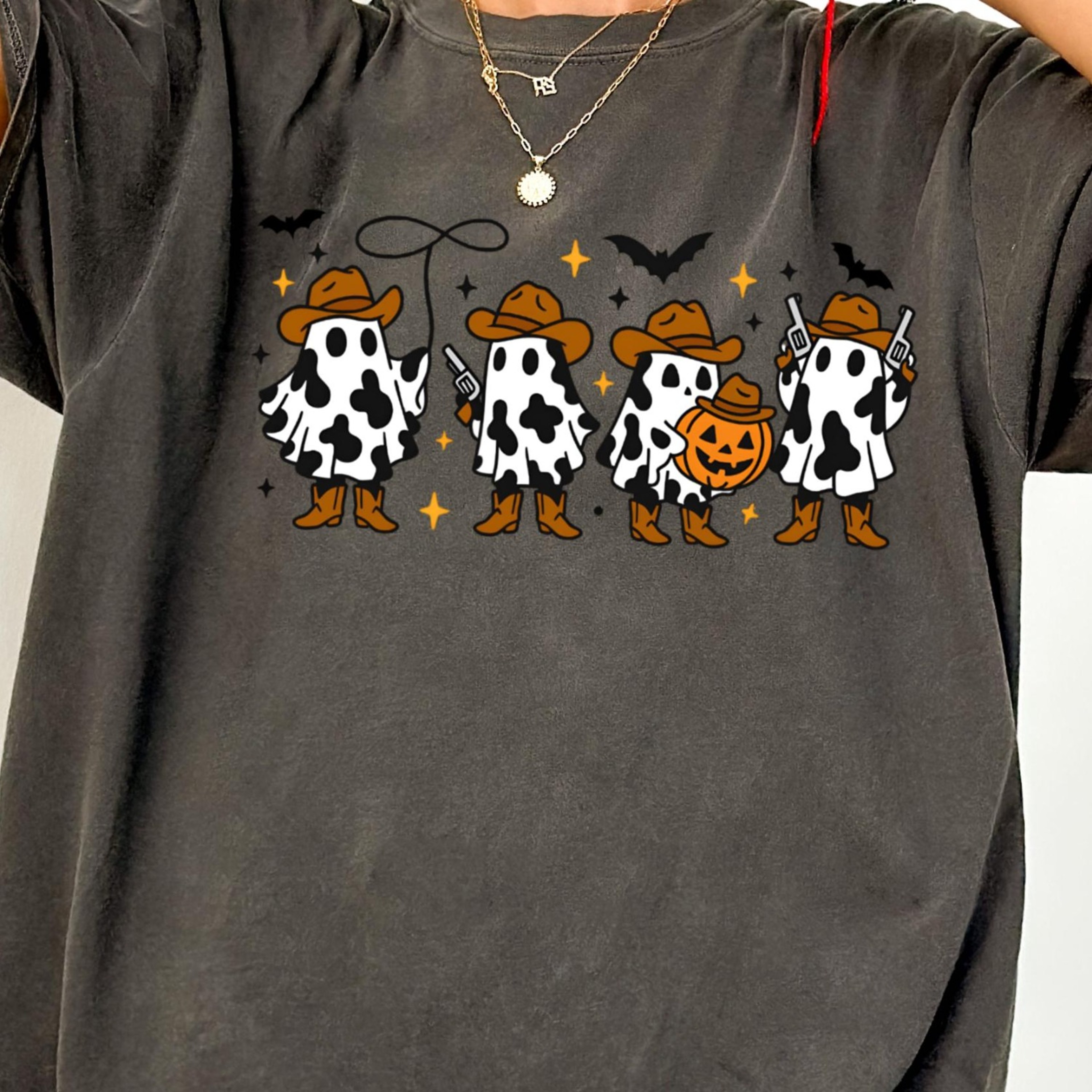 Western Ghost TShirt Halloween Shirt Cute Ghost Shirt Halloween Party Shirt Spooky Fall Shirt Count 