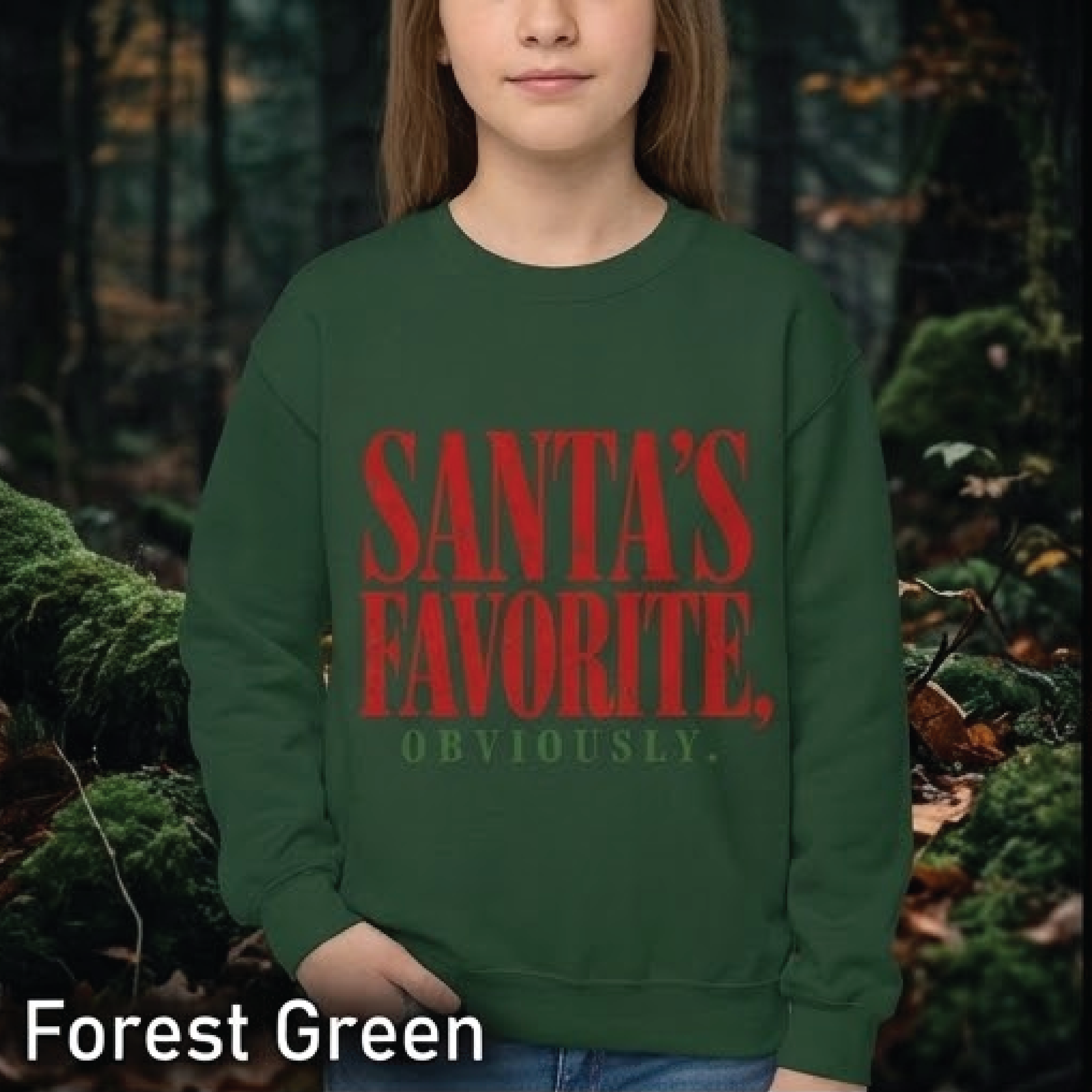 Santas Favorite Obviously Sweatshirt Funny Christmas Quote Sweatshirt Unisex Holiday Crewneck Cute  3