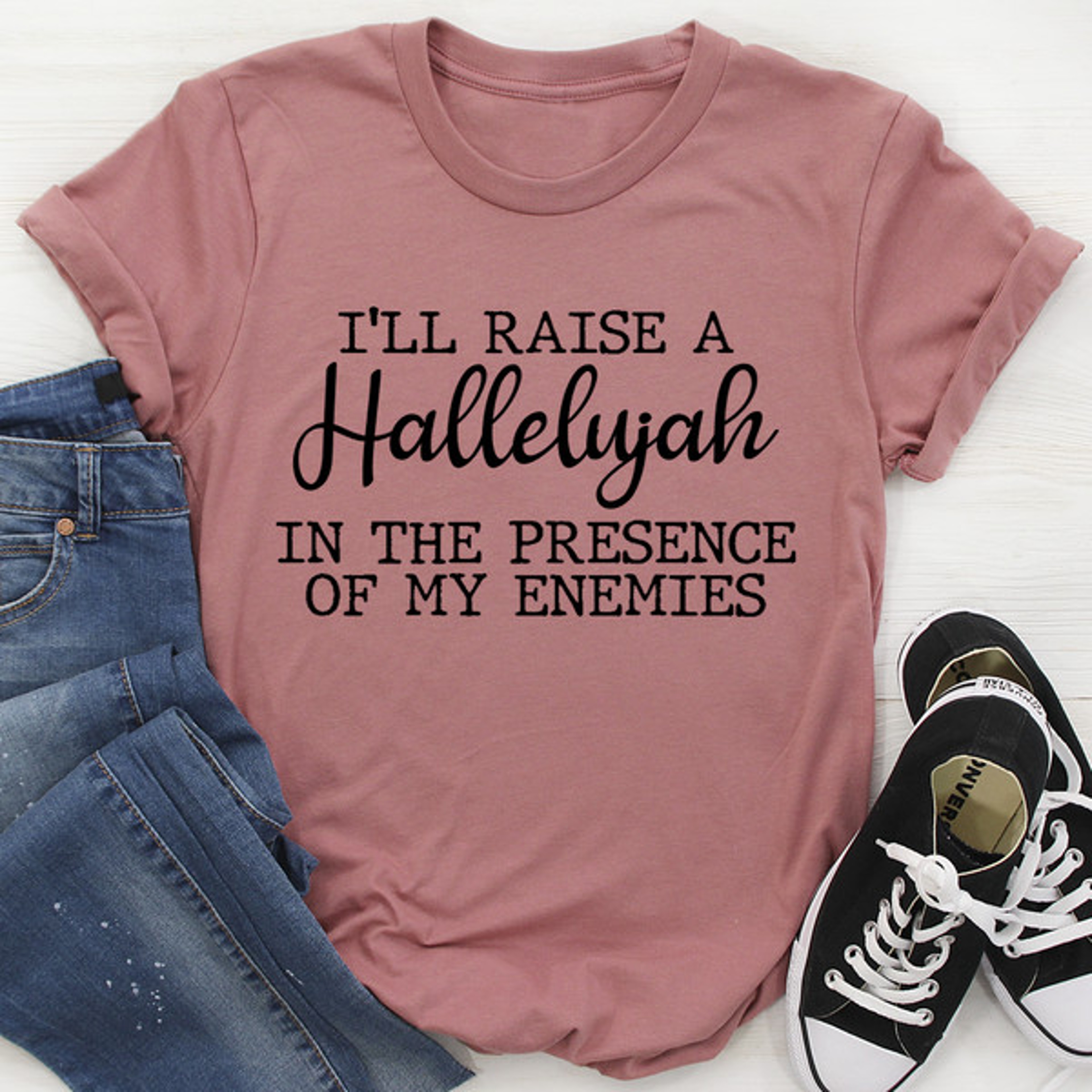 I'll Raise A Halleluyah In The Presence Of My Enemies Tee – view 2