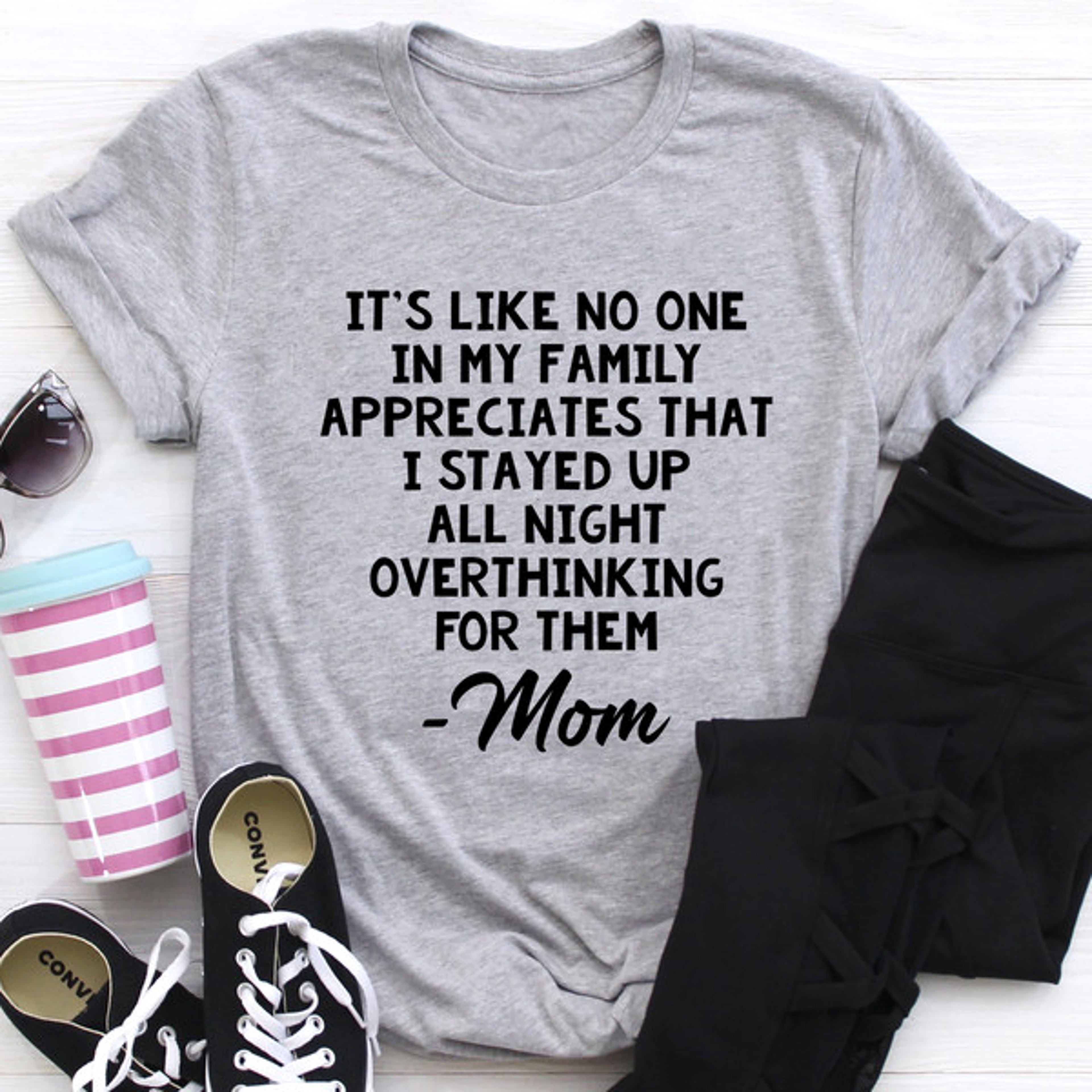 Overthinking Mom Tee – view 2