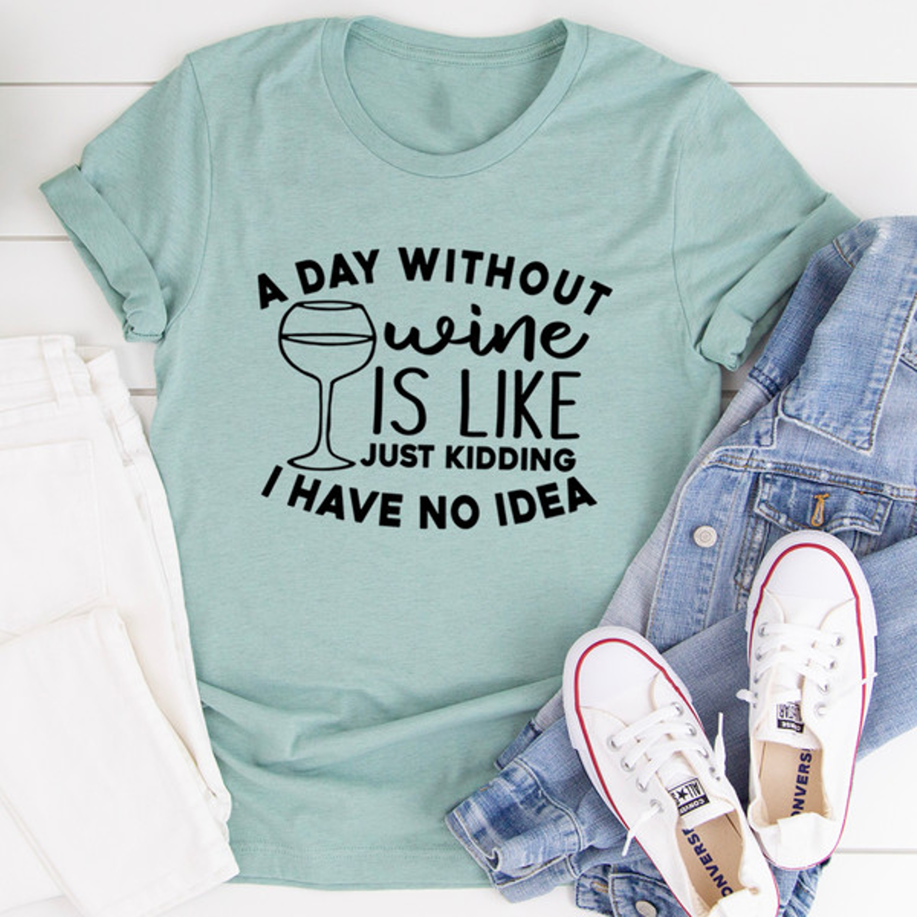 A Day Without Wine Tee – view 3