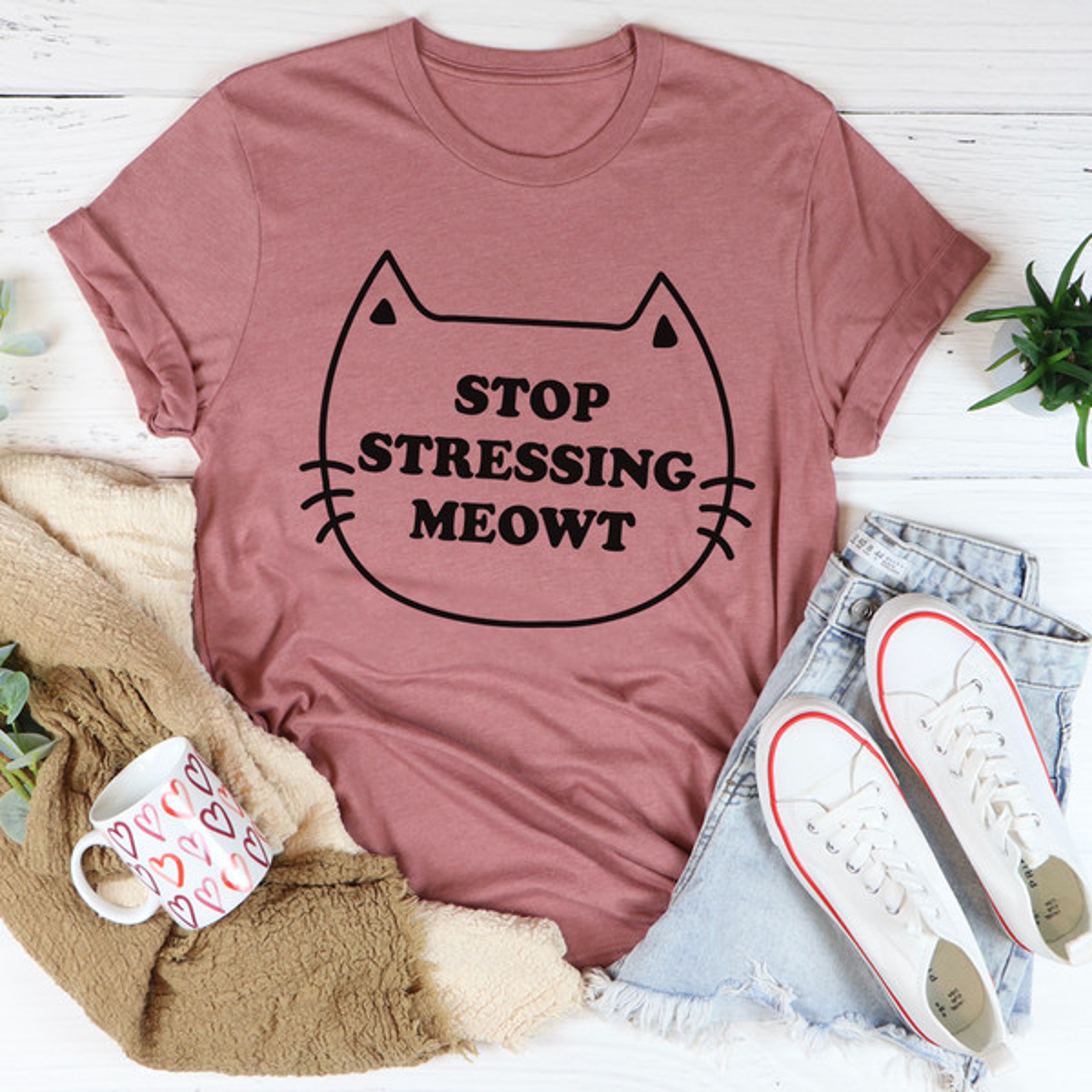 Stop Stressing Meowt Tee – view 4