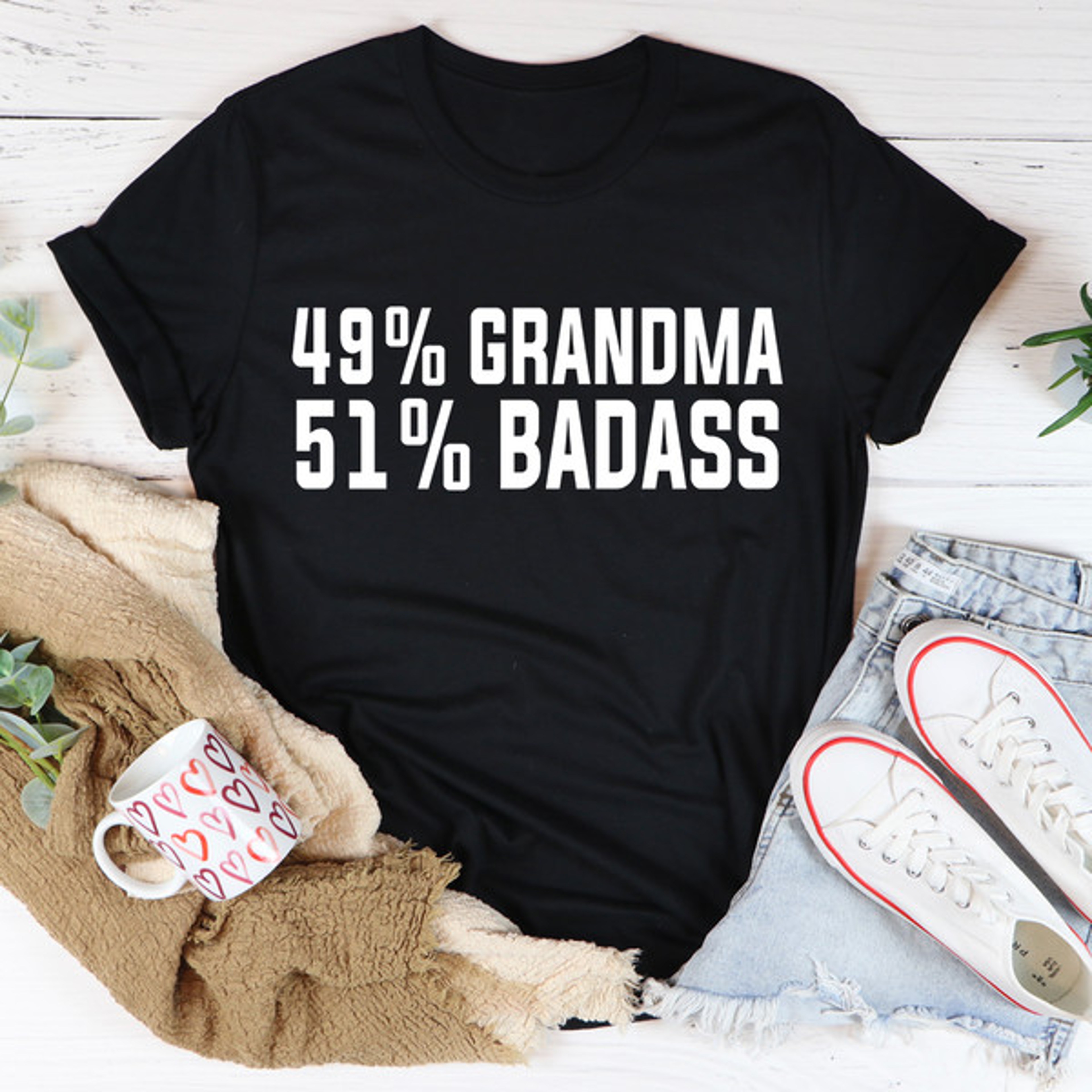 49% Grandma 51% Badass Tee – view 2