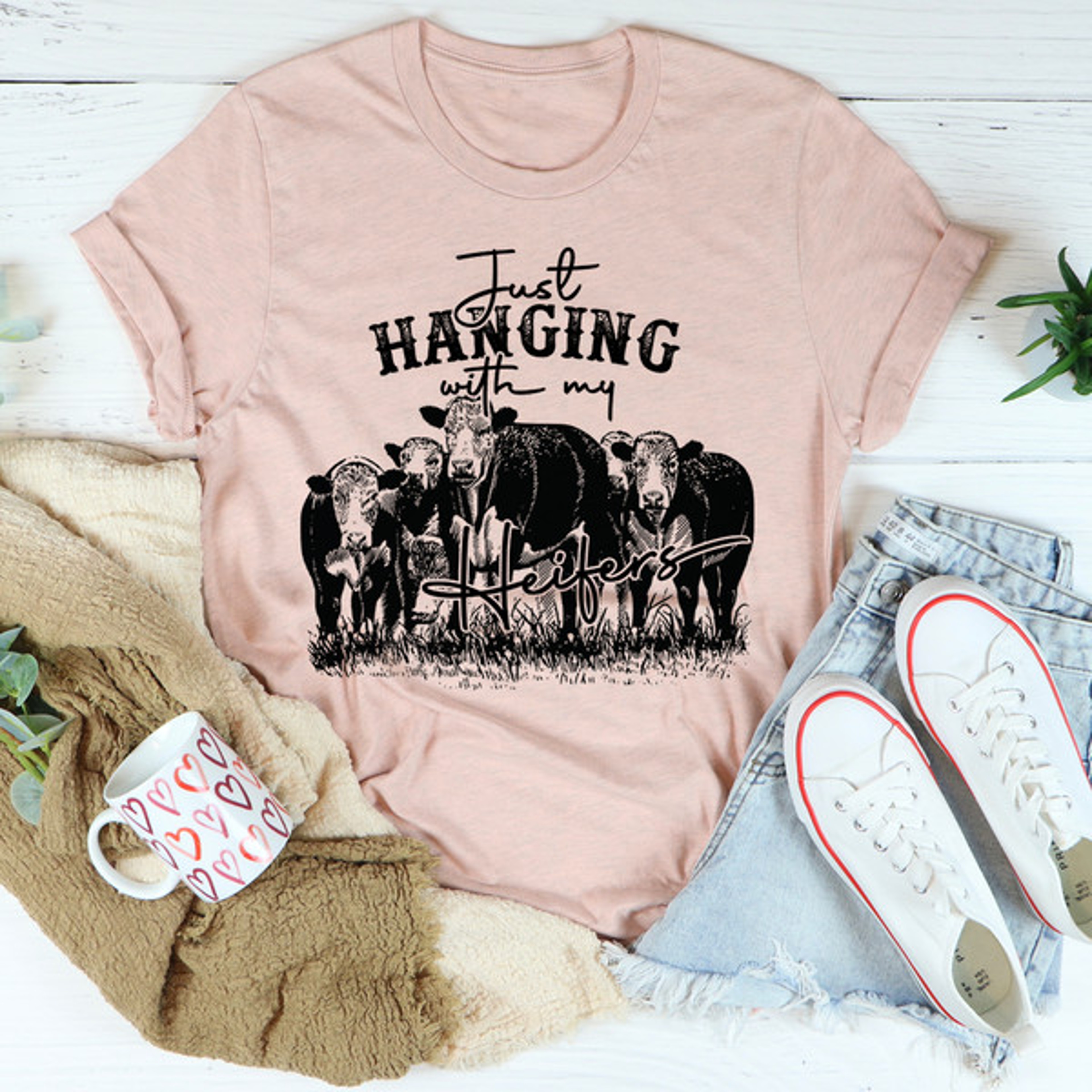 Just Hanging Out With My Heifers Tee – view 3