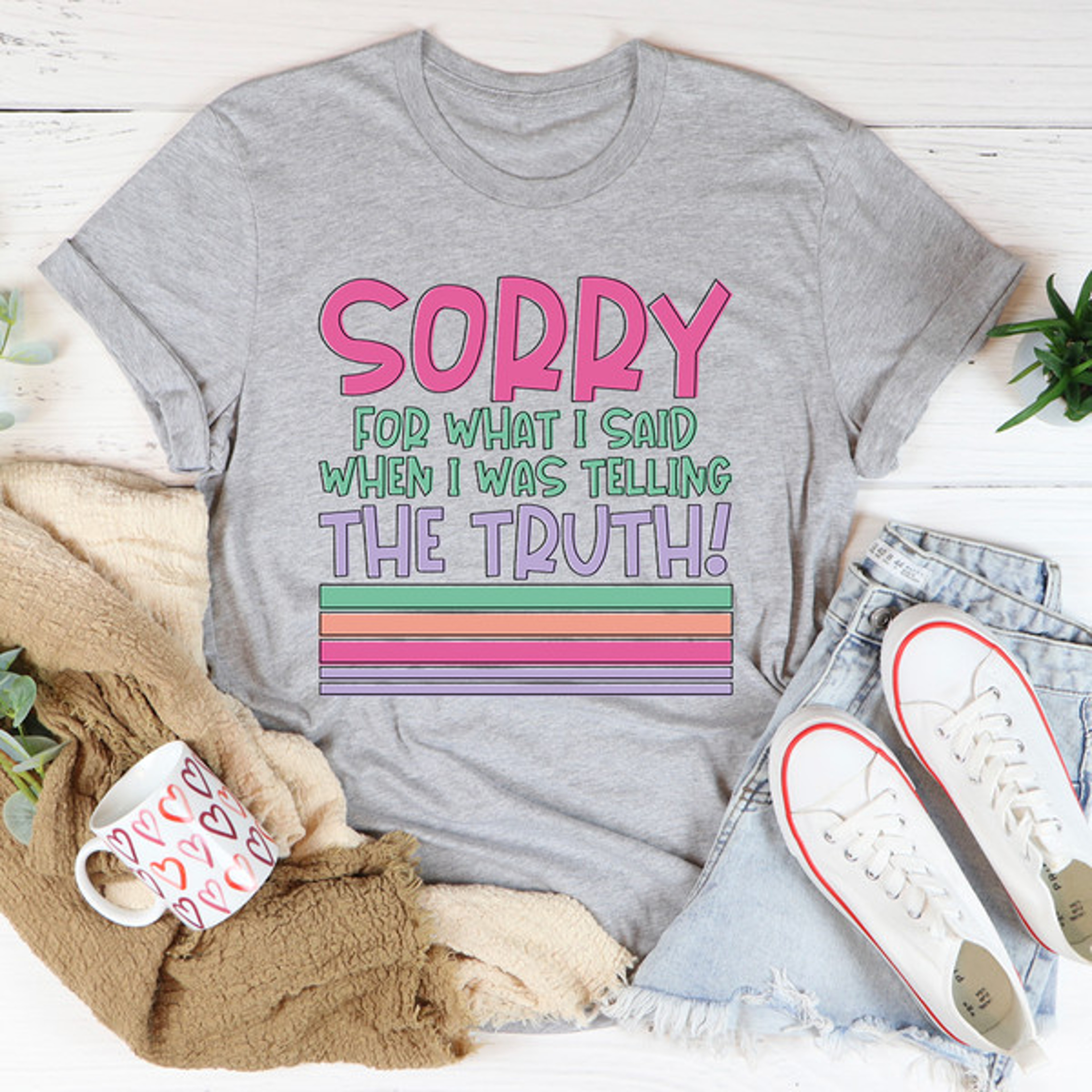 Sorry For What I Said When I Was Telling The Truth Tee – view 3