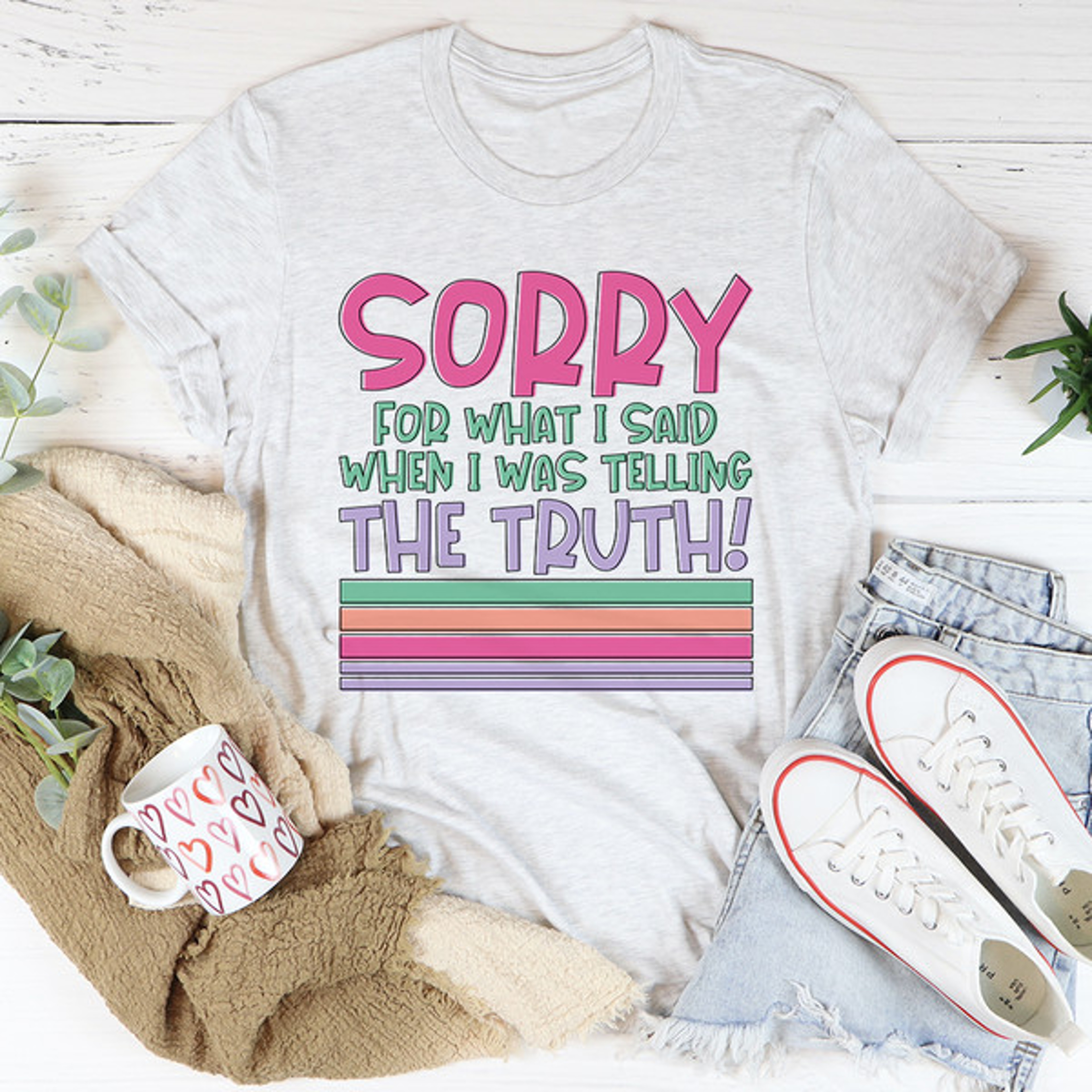 Sorry For What I Said When I Was Telling The Truth Tee – view 4