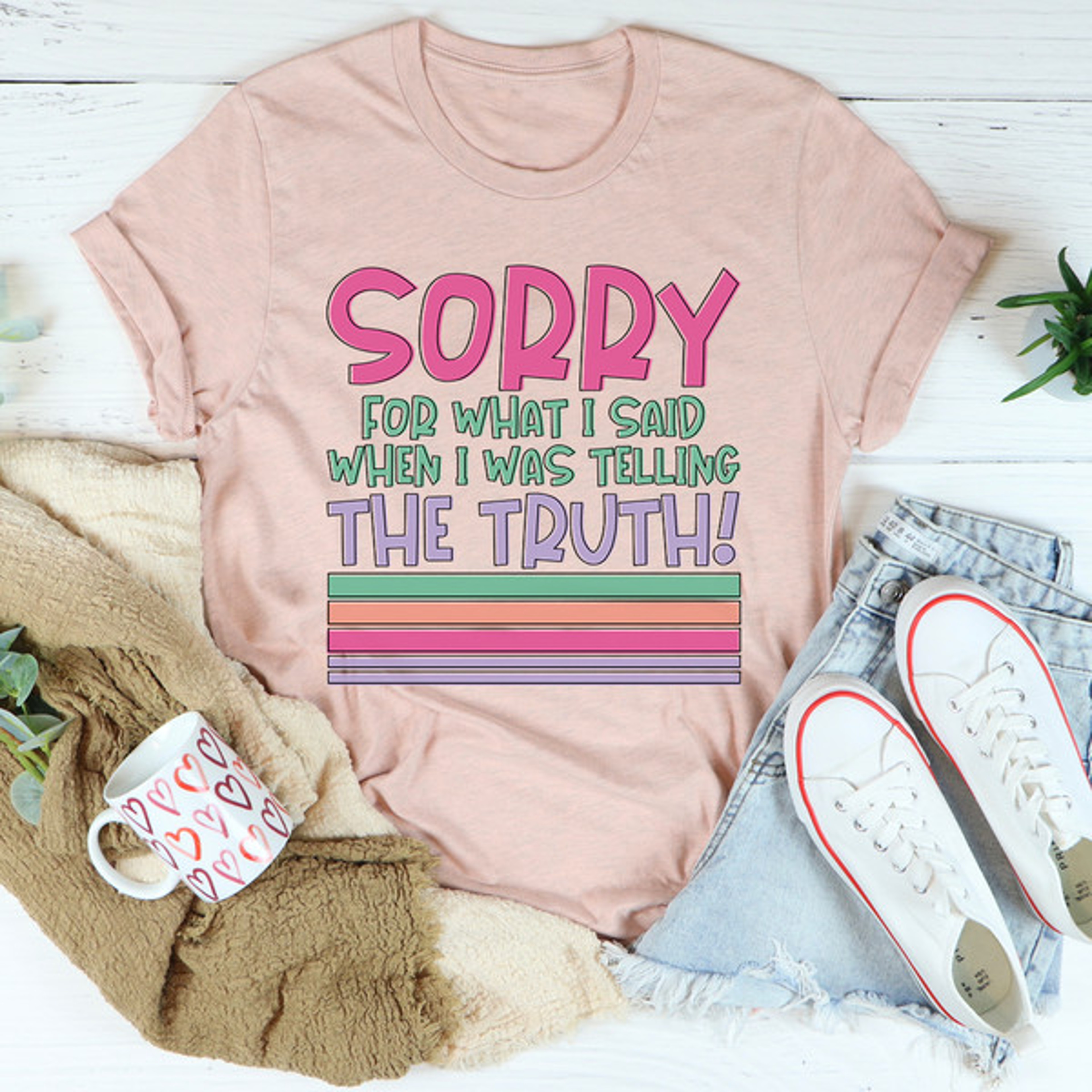 Sorry For What I Said When I Was Telling The Truth Tee – view 2