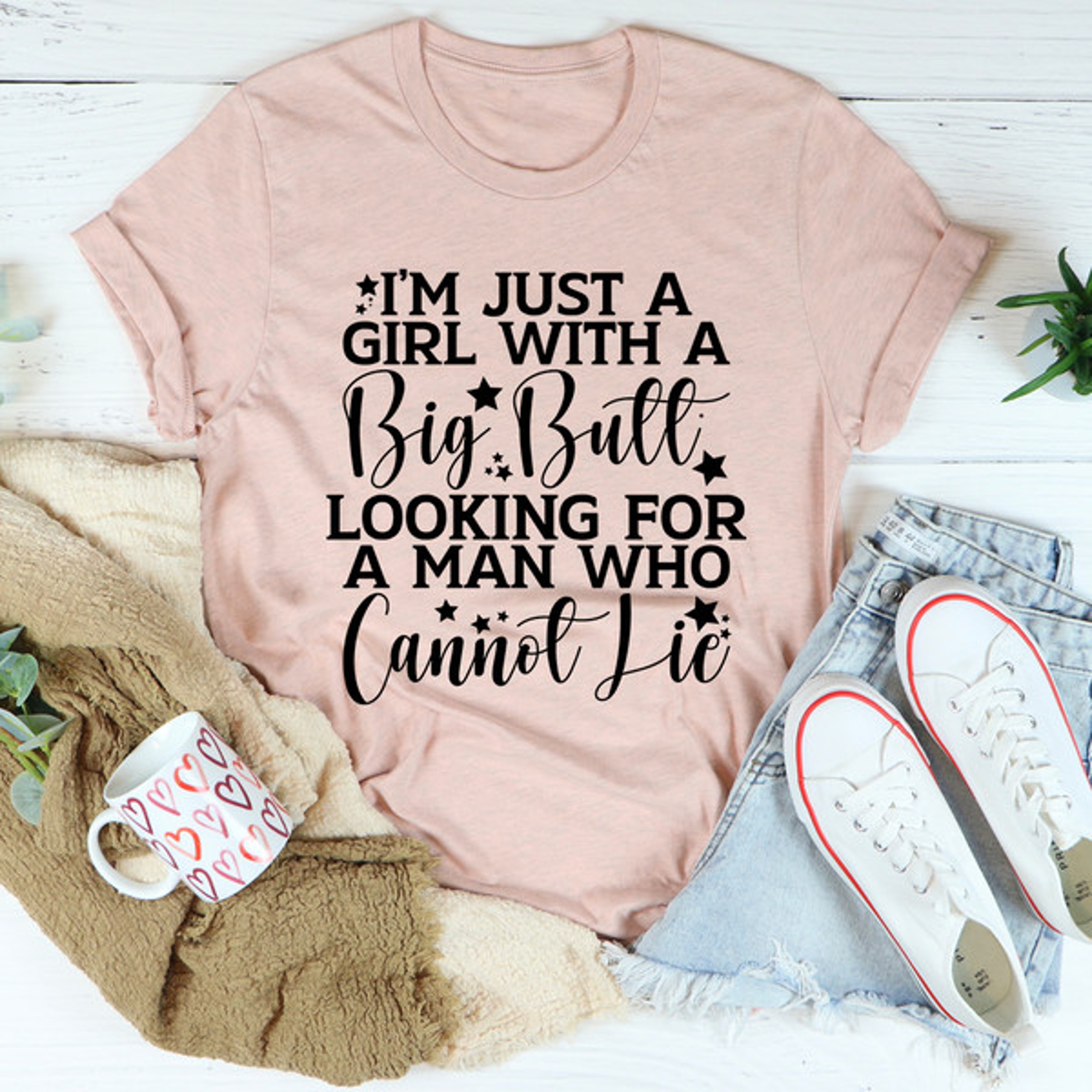 I'm Just A Girl Looking For A Man Who Cannot Lie Tee – view 4