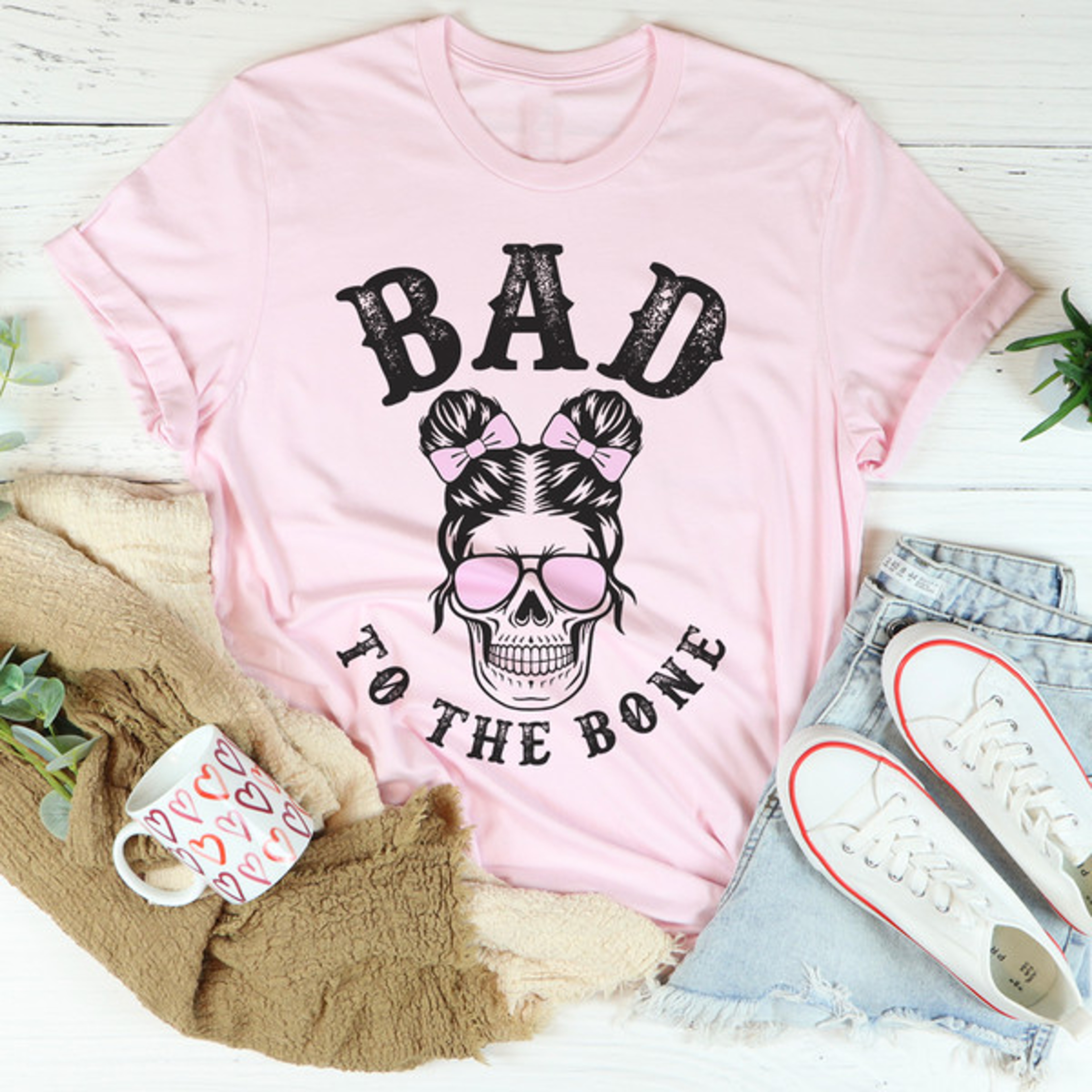 Bad To The Bone Cute Skull Tee – view 2