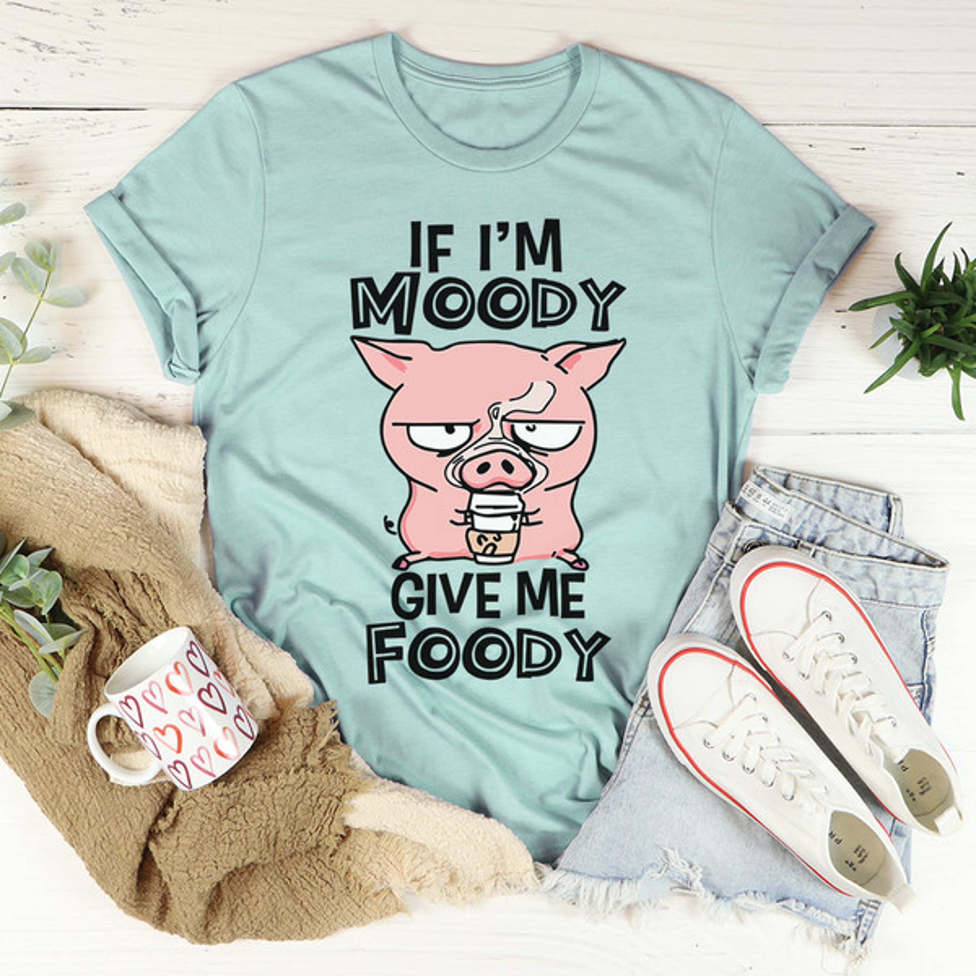 If I'm Moody Give Me Foody Tee – view 1