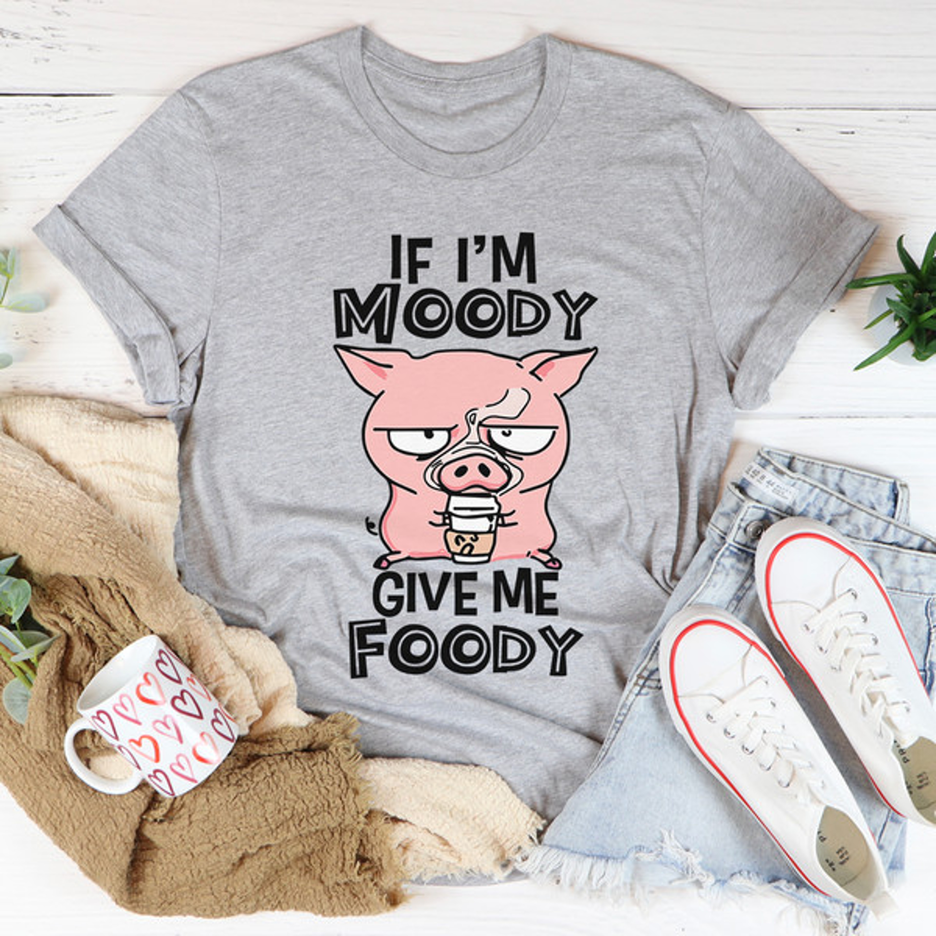 If I'm Moody Give Me Foody Tee – view 4