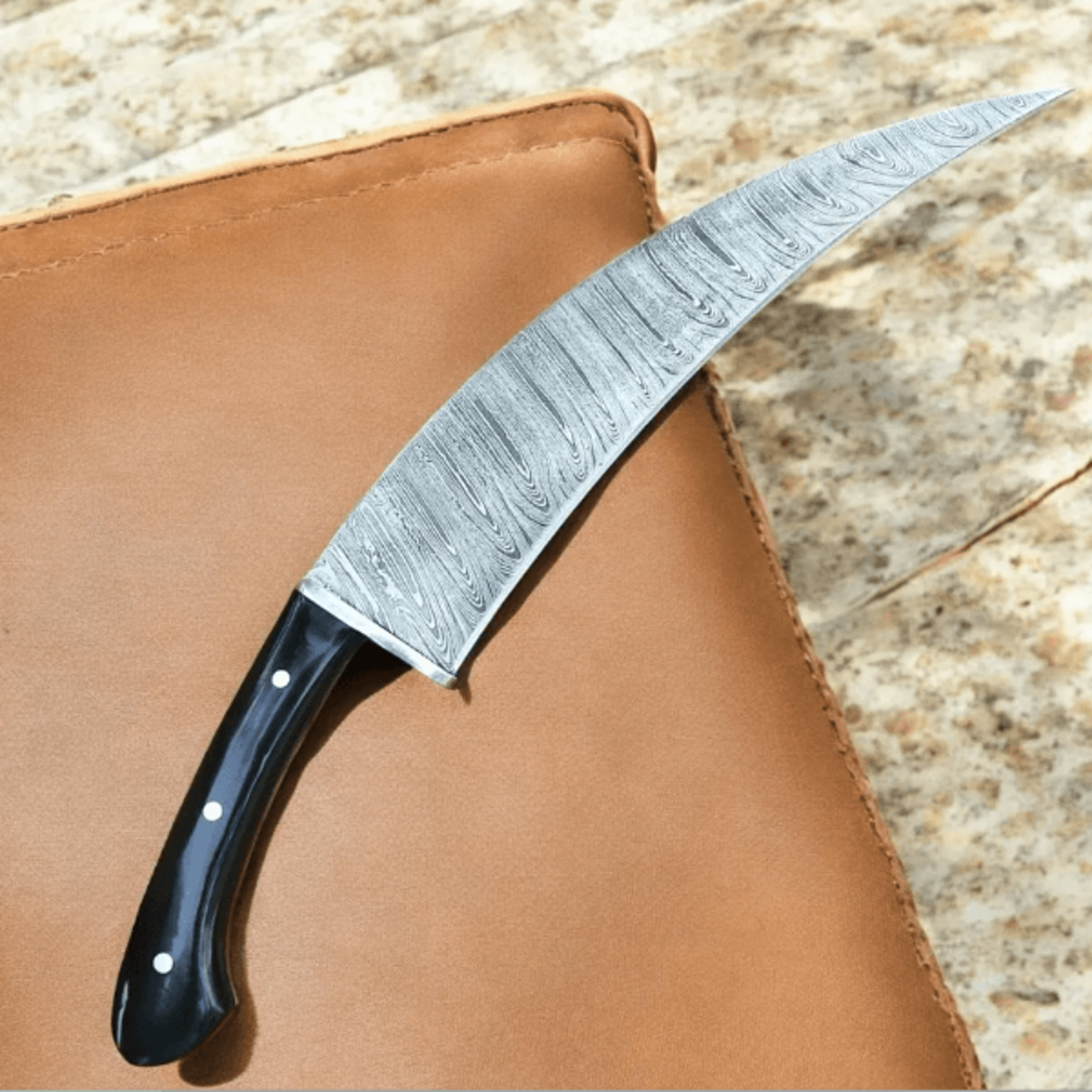 Buy Copper Damascus Hunting Bowie Knife