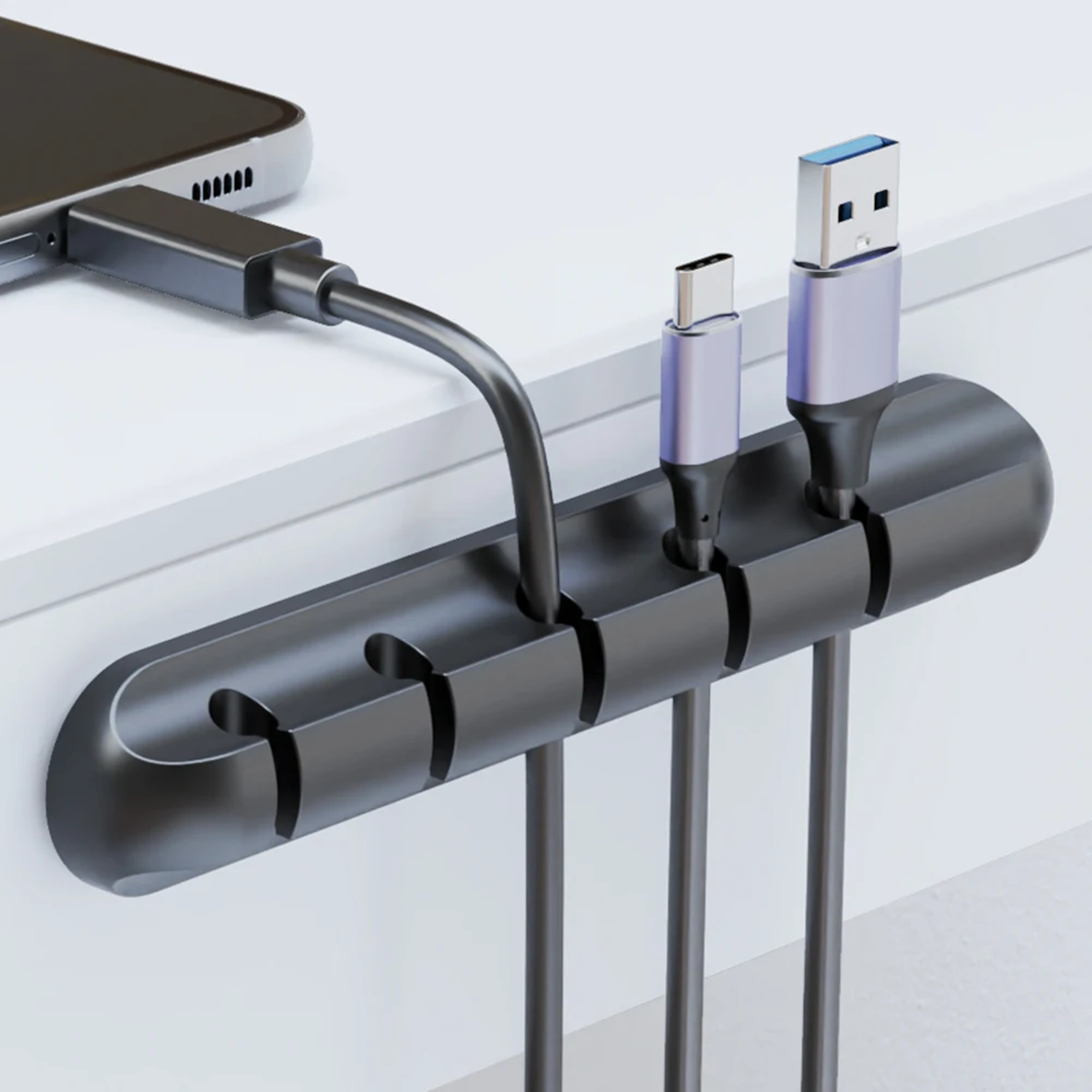 Cord Management Wire Organizer Clips Adhesive Cable Holder For USB Charging Cable Desktop And Night 0