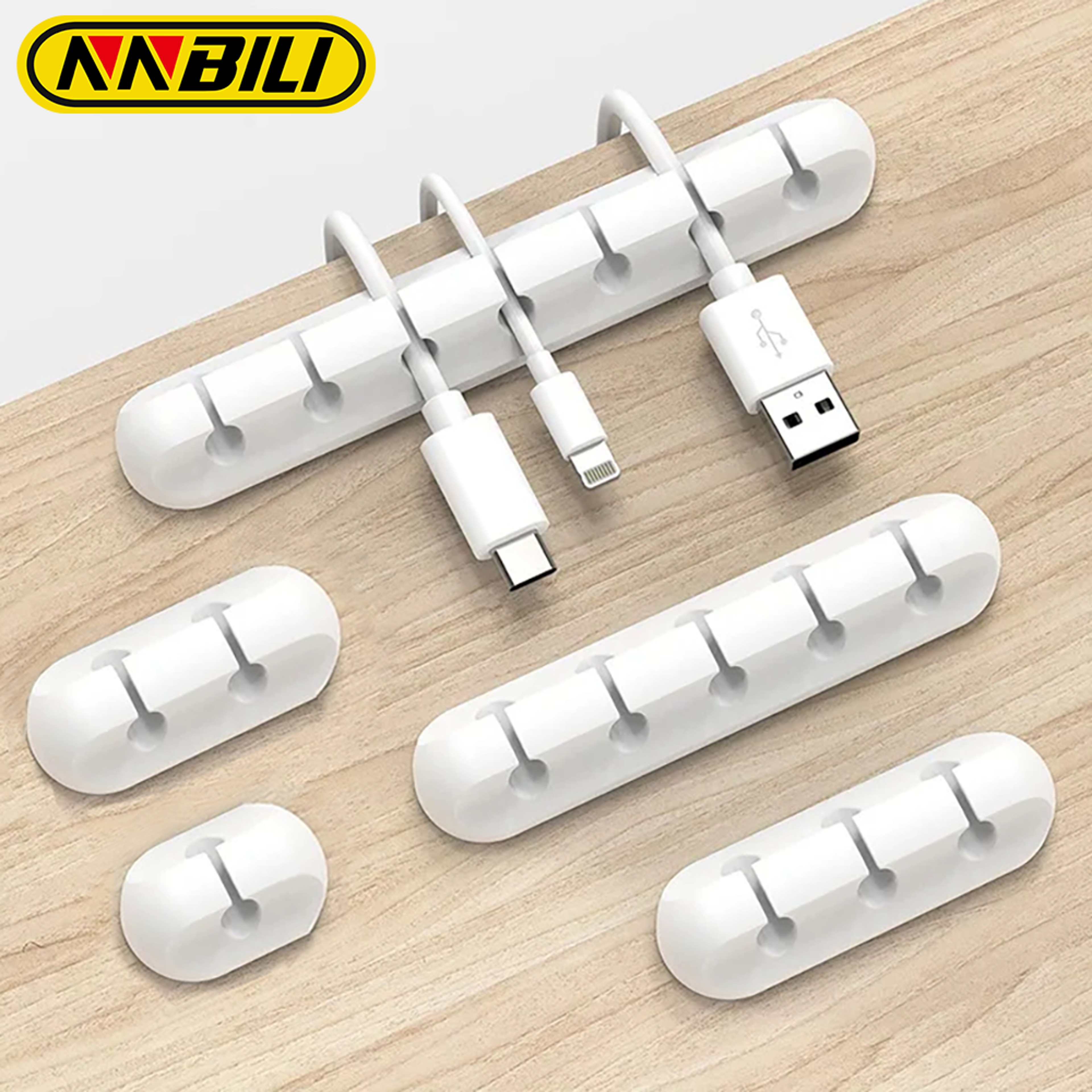 Silicone Cable Cord Organizer USB Cable Winder Self Adhesive Management Clips For Mouse Keyboard He 0
