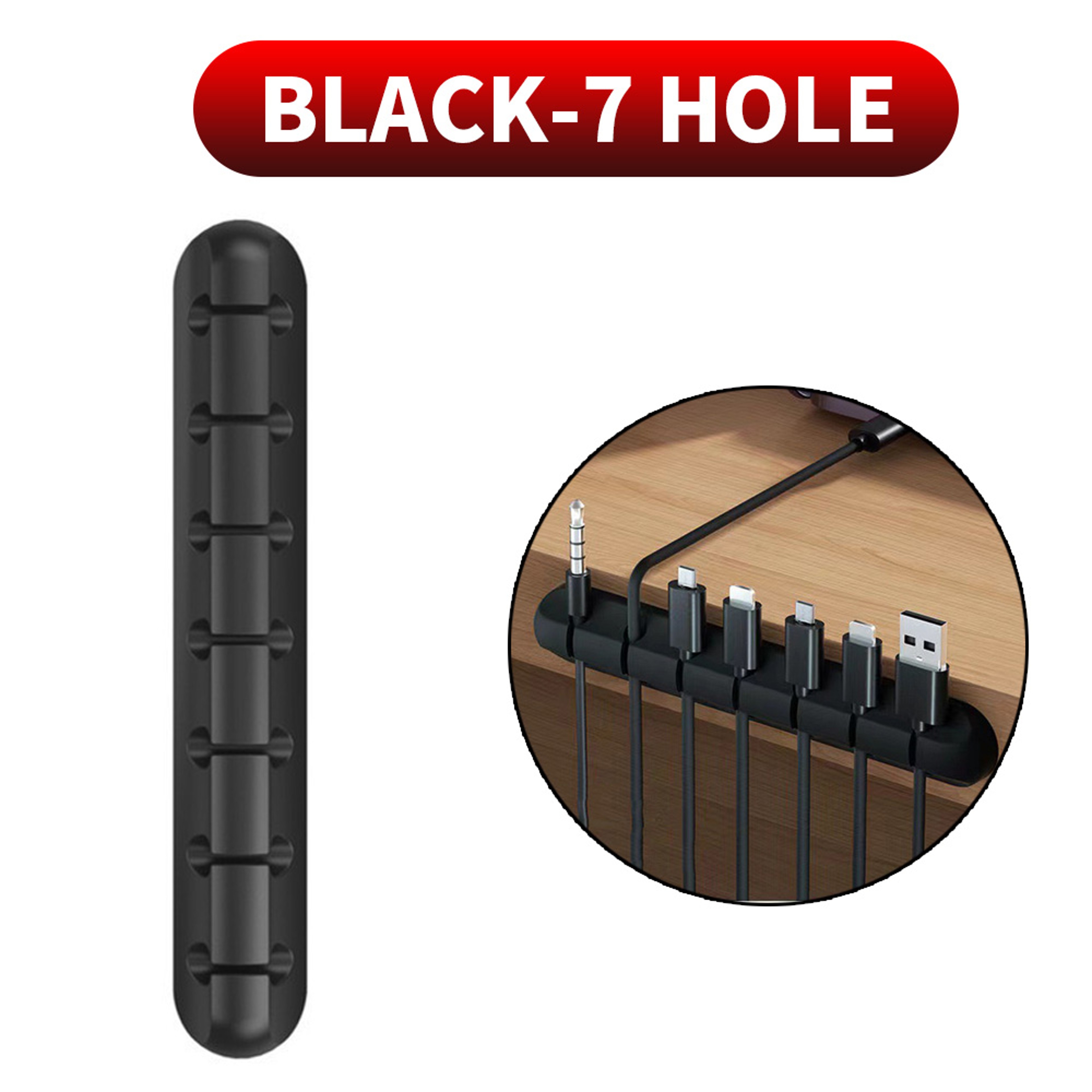 Silicone USB Cable Winder Cable Cord Organizer Self Adhesive Clips For Mouse Keyboard Headset 6