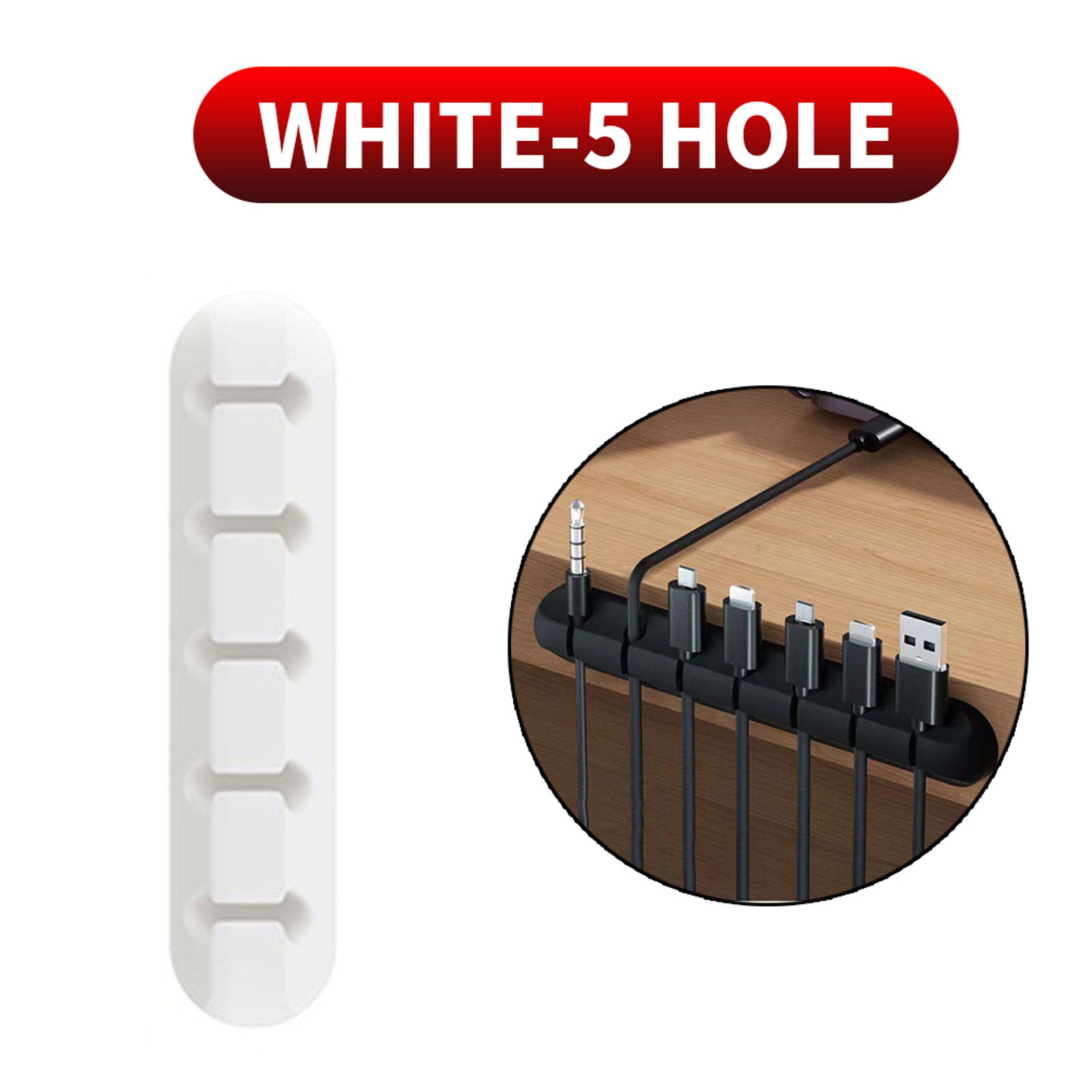Silicone USB Cable Winder Cable Cord Organizer Self Adhesive Clips For Mouse Keyboard Headset 5