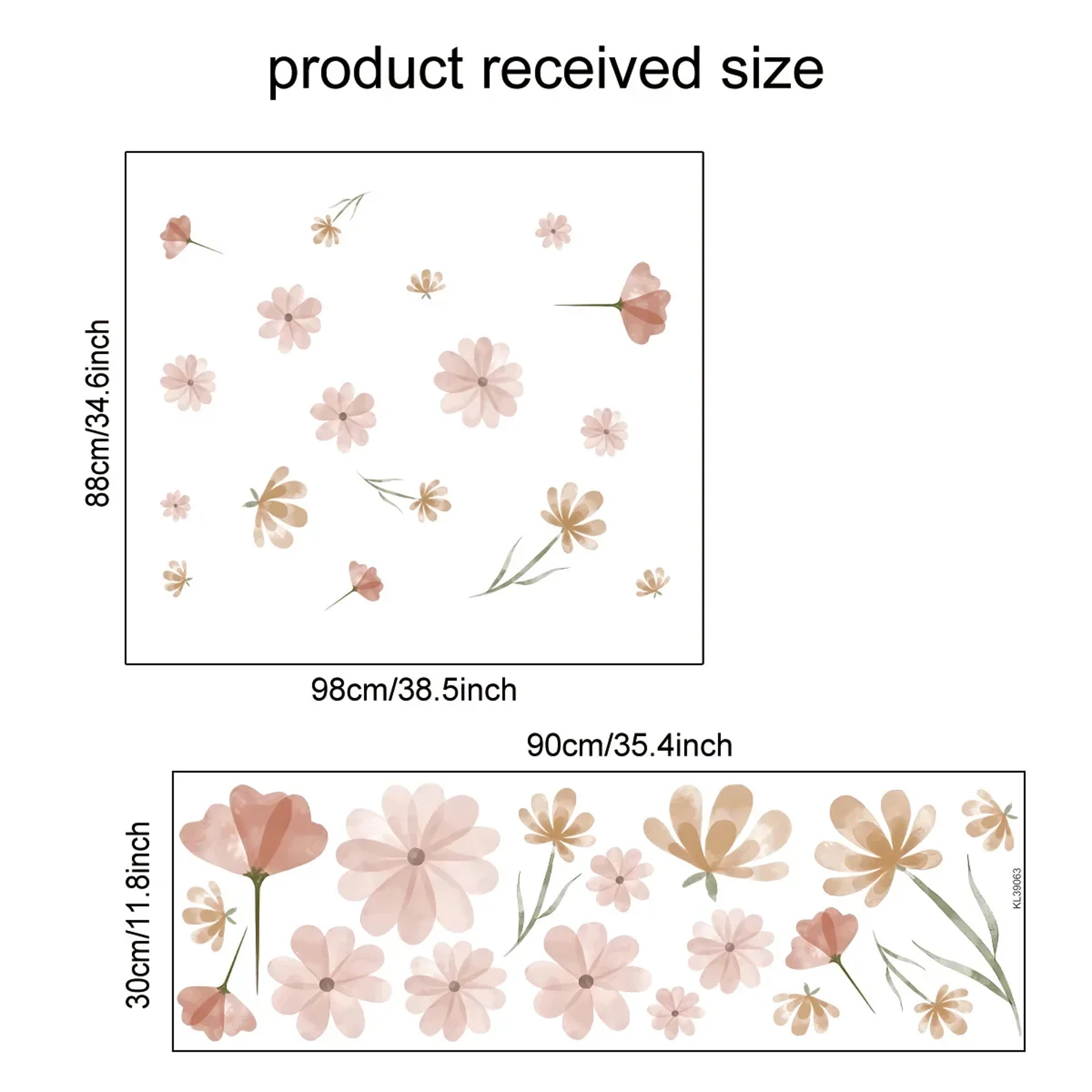 Floral Plants Flowers Wall Stickers Self Adhesive Vinyl Wall Decor For Living Rooms Background Wall 4