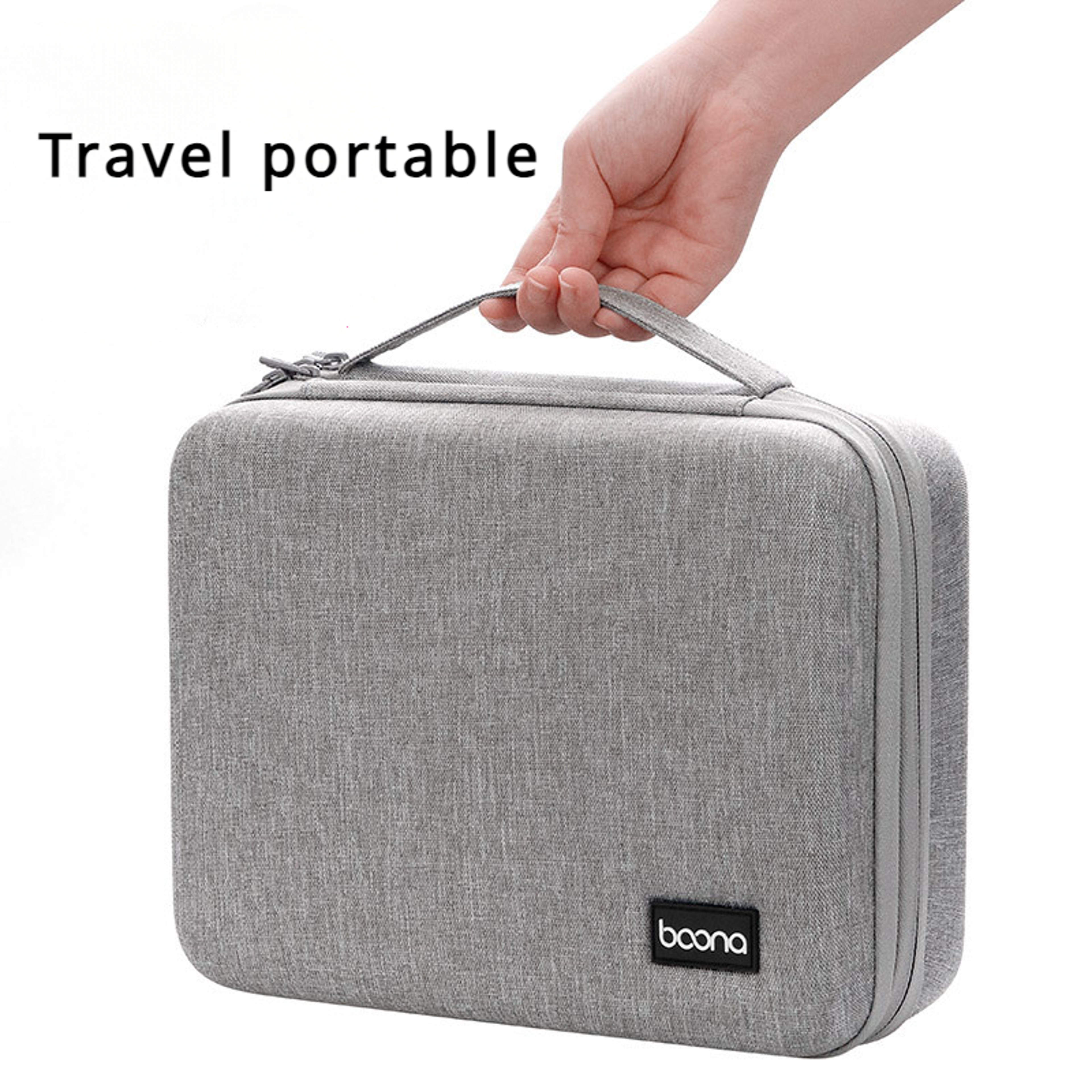 Travel Hard Case Digital Storage Bag, Large Capacity Charger Cable Power Bank Organizer – view 3