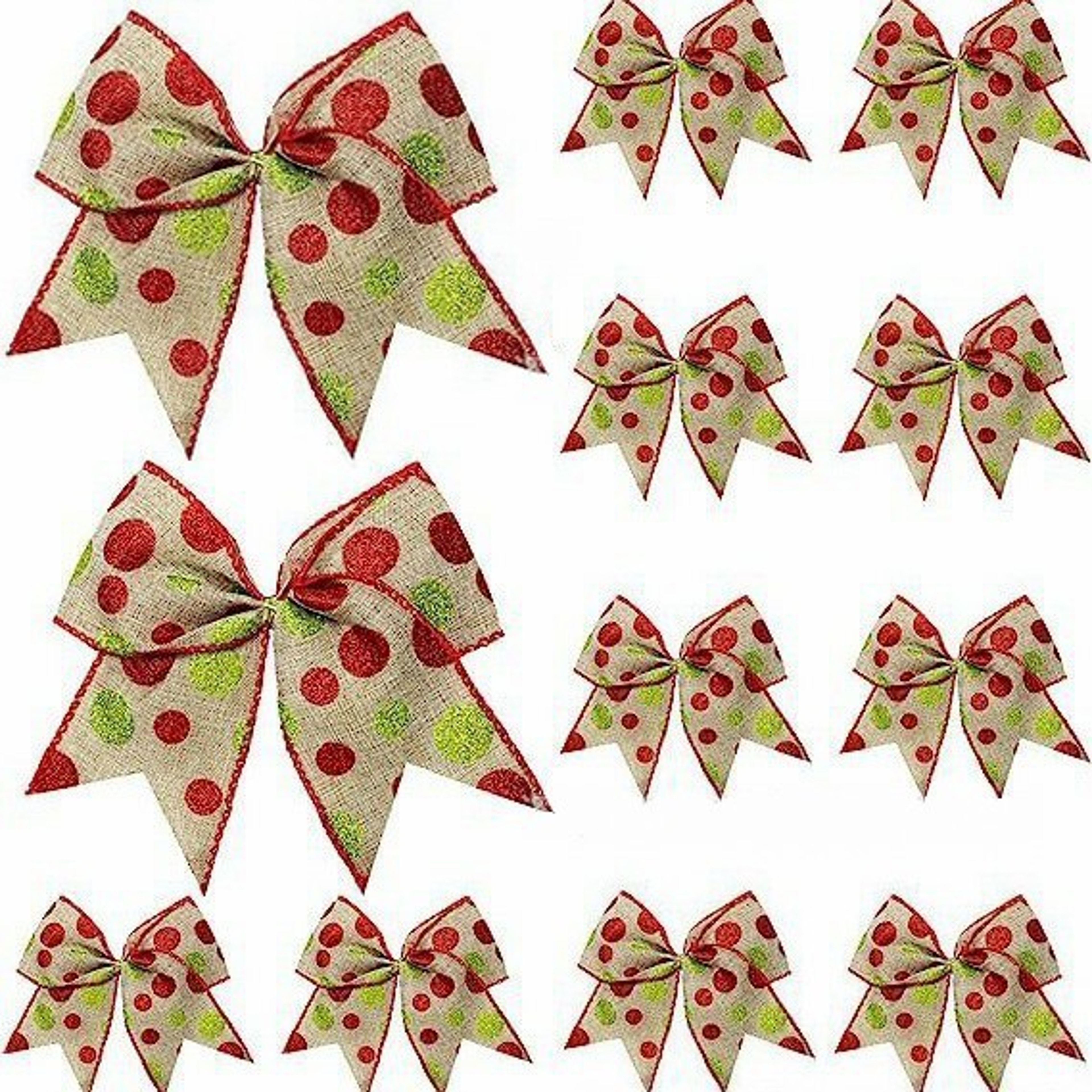 Christmas Bows For Wreaths DIY Xmas Tree Decorations Gift Wrapping Garland 7