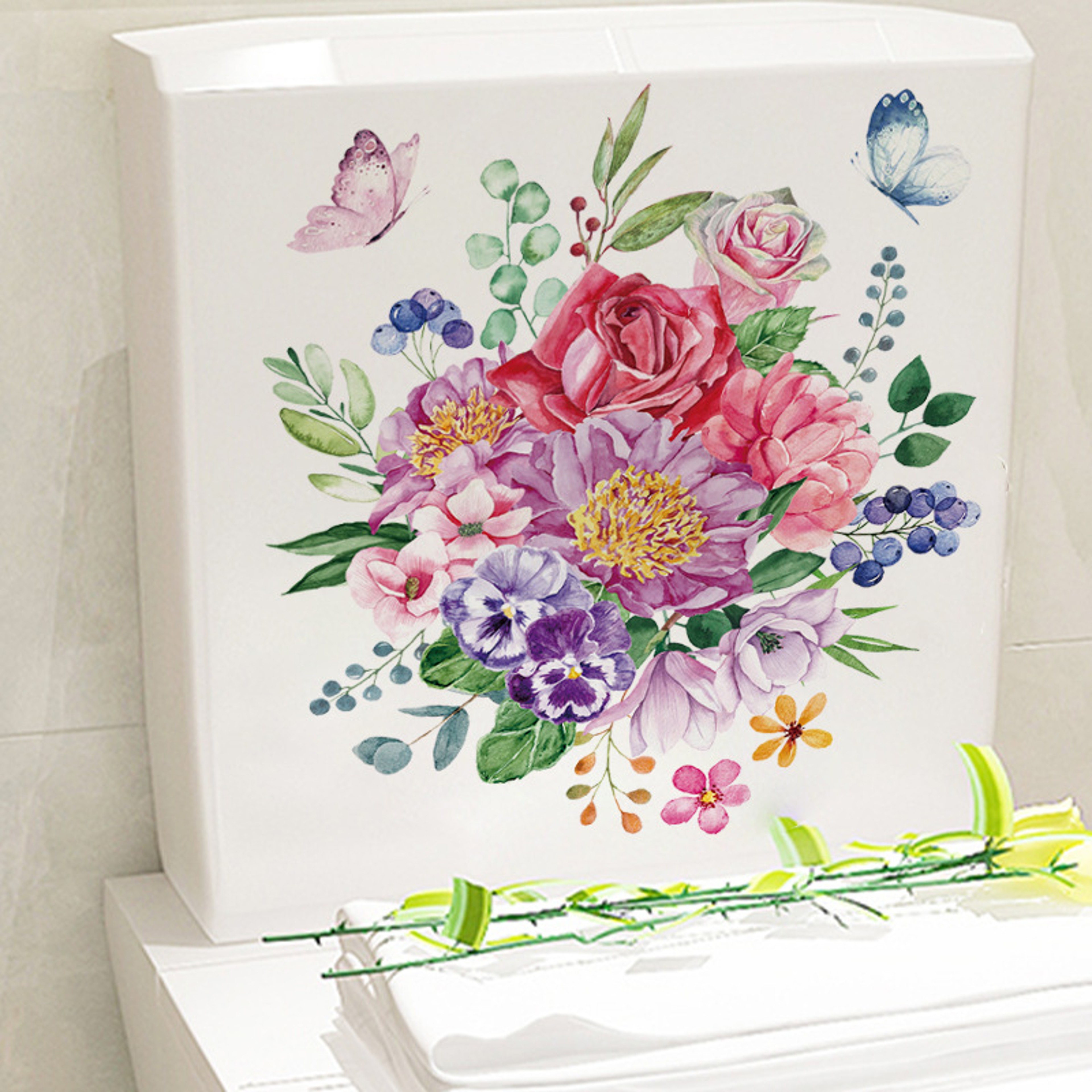 Toilet Sticker Funny Man Removable WC Sticker Selfadhesive Bathroom Wall Stickers Home Decor 5