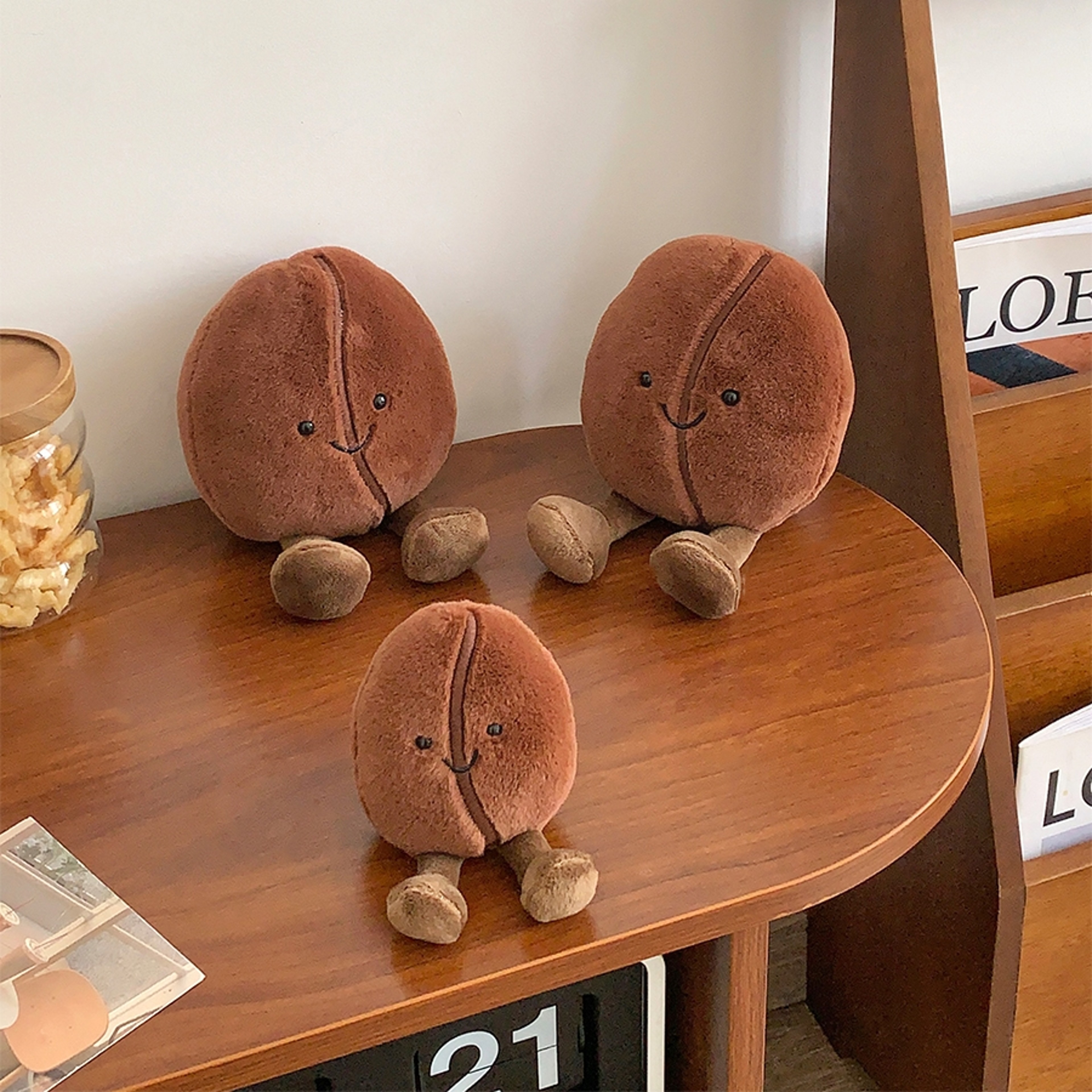 Adorable Jellycat Simulated Coffee Bean Plushie, Soft Doll, Brown Coffee Food Toy, Perfect Xmas Gift – view 5