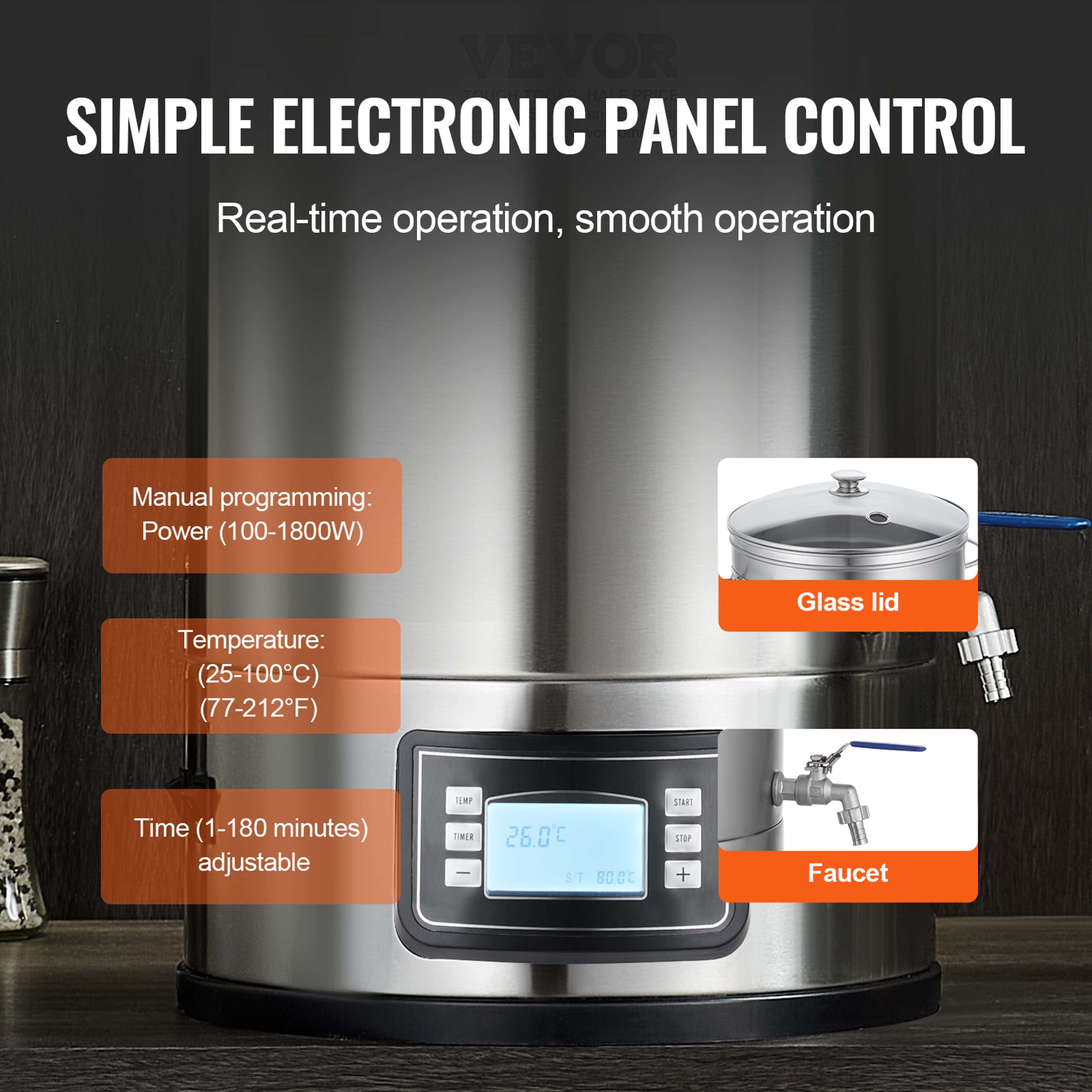 Electric Brewing System Brewing Stock Pot AllinOne Home Beer Brewer Stainless Steel Supplies 4
