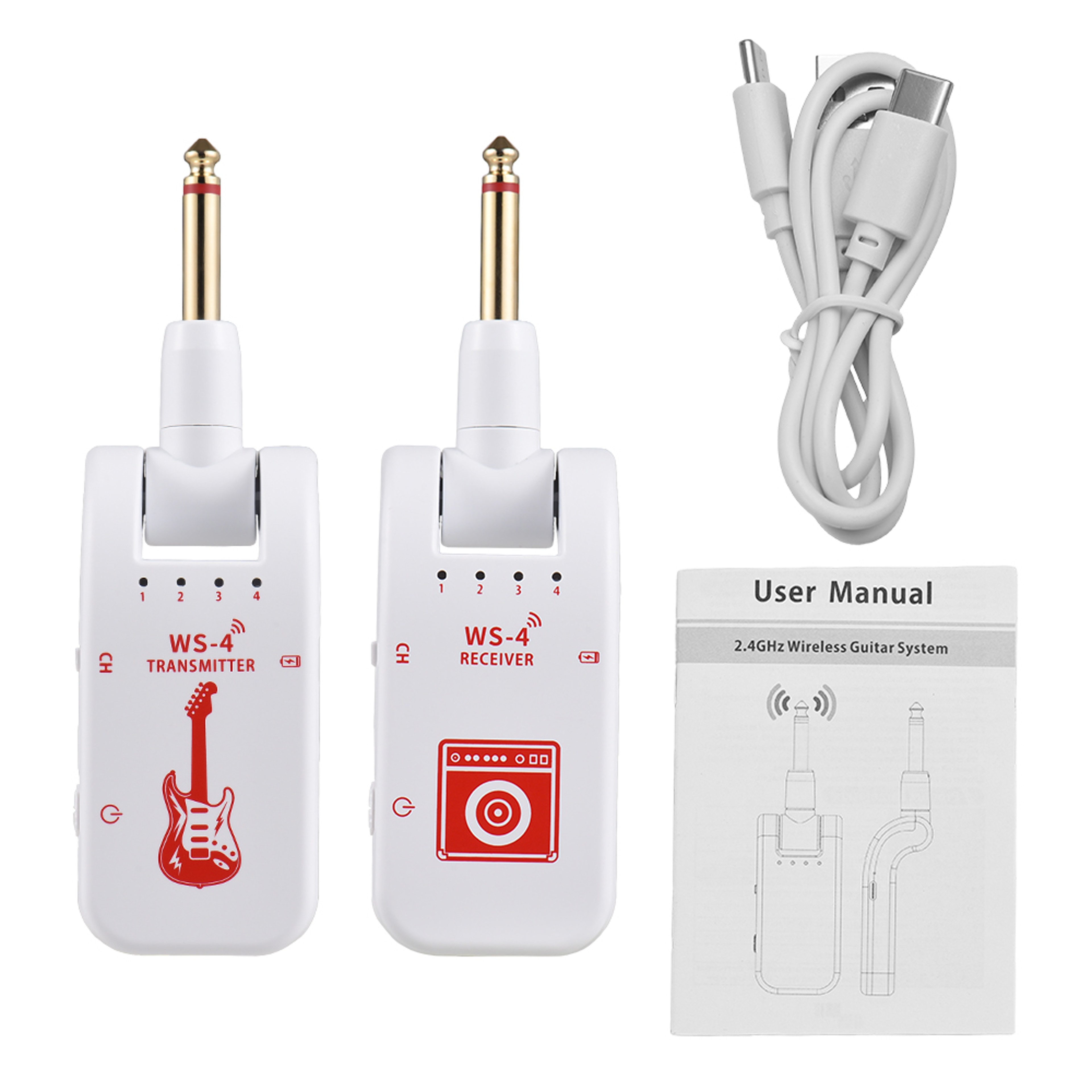 Wireless Guitar System For Electric Guitar Bass Transmitter Receiver Realtime Transmission 7