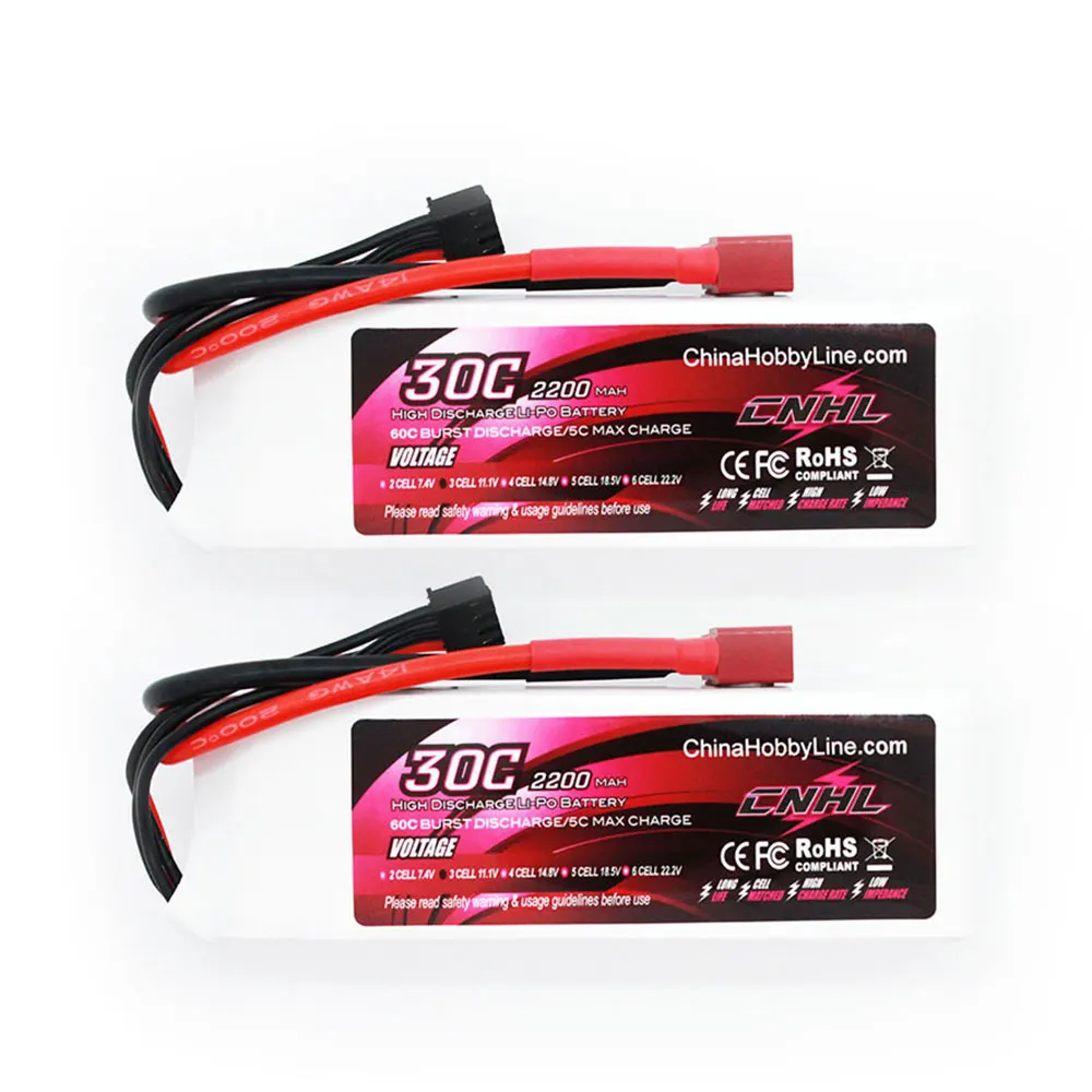 CNHL Lipo Battery With Plug For RC Quadcopter FPV Drone Car Racing 0