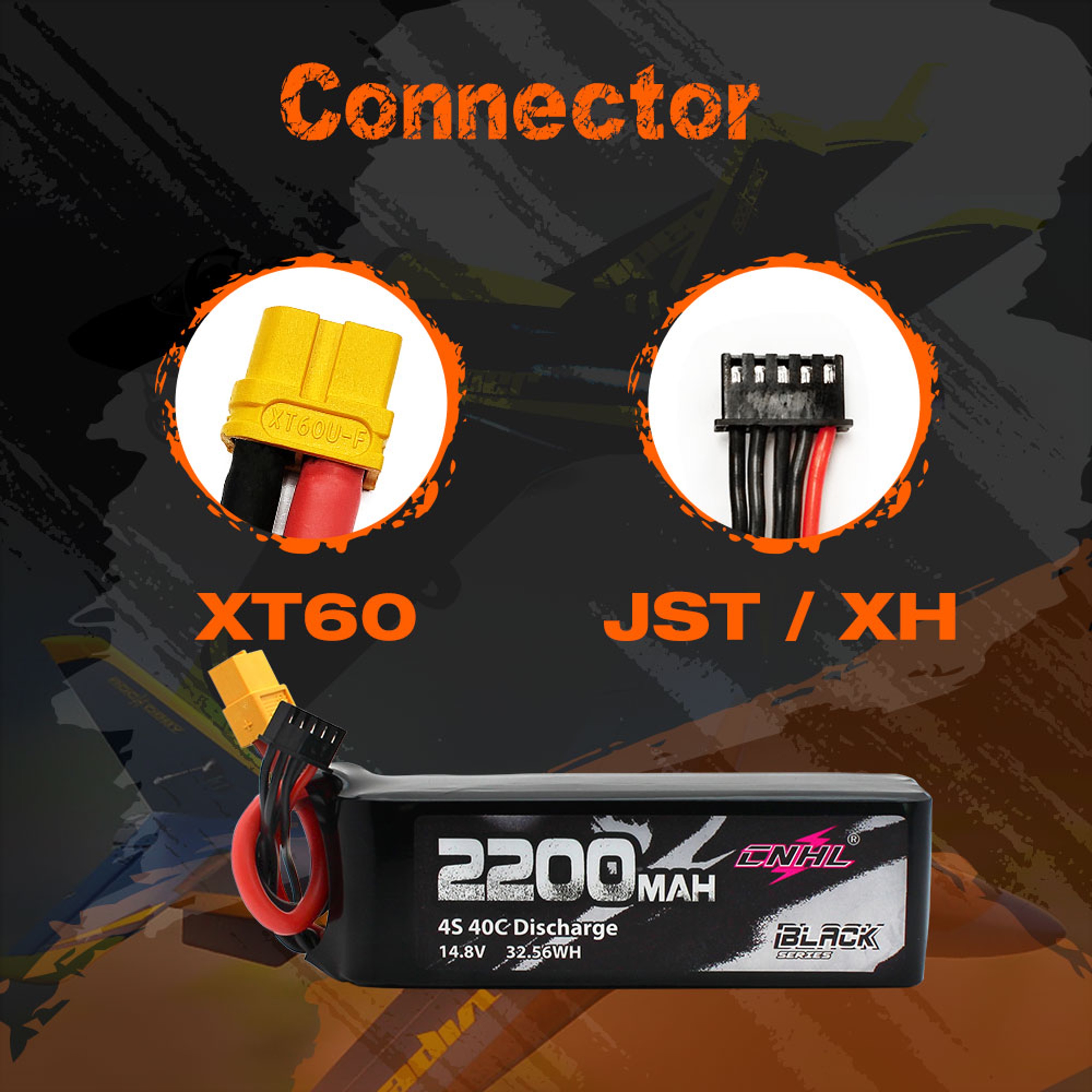 CNHL Lipo Battery With Plug For RC Quadcopter FPV Drone Car Racing 5