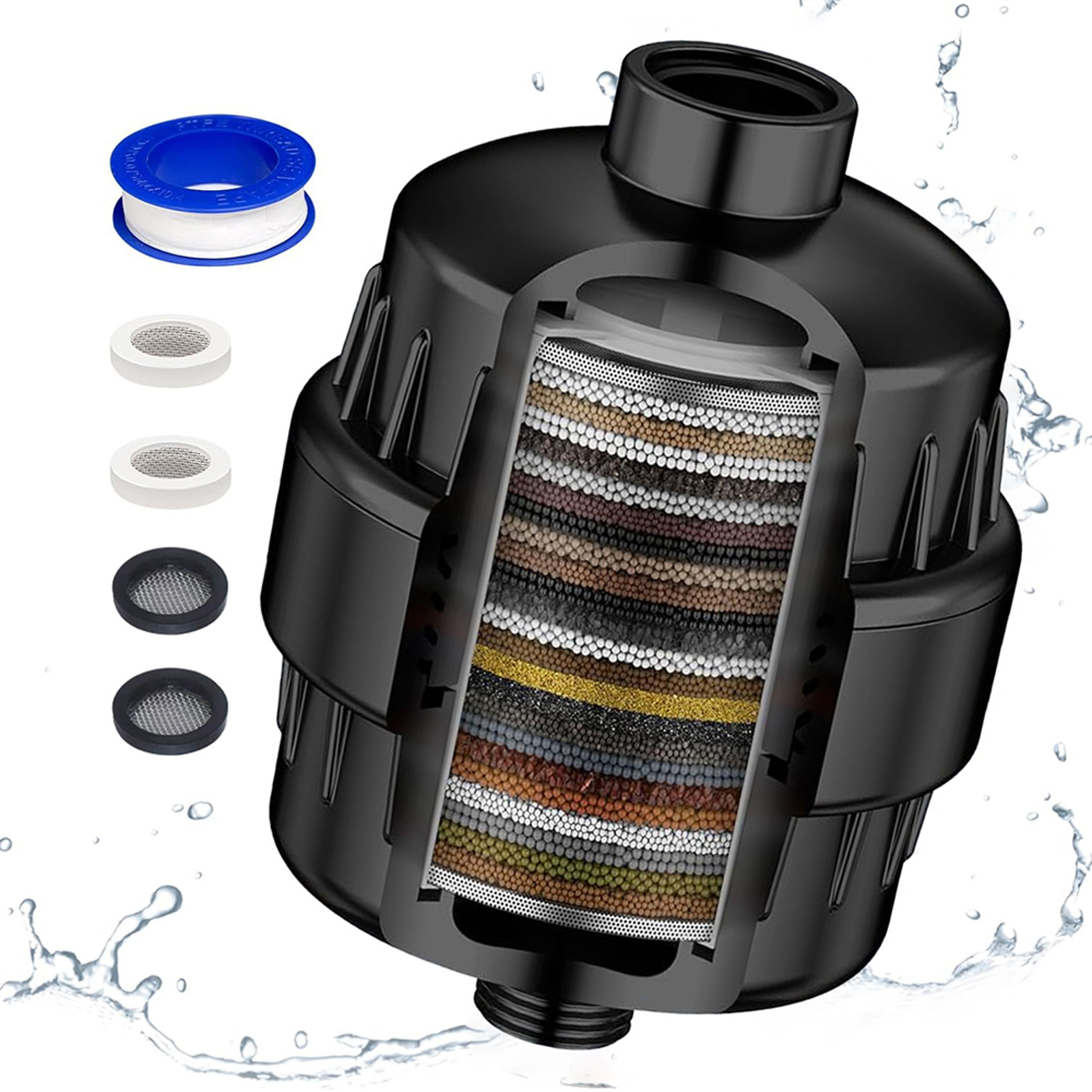 Shower Head Preshower Filter Large Flow Water Purifier Skin Care 5