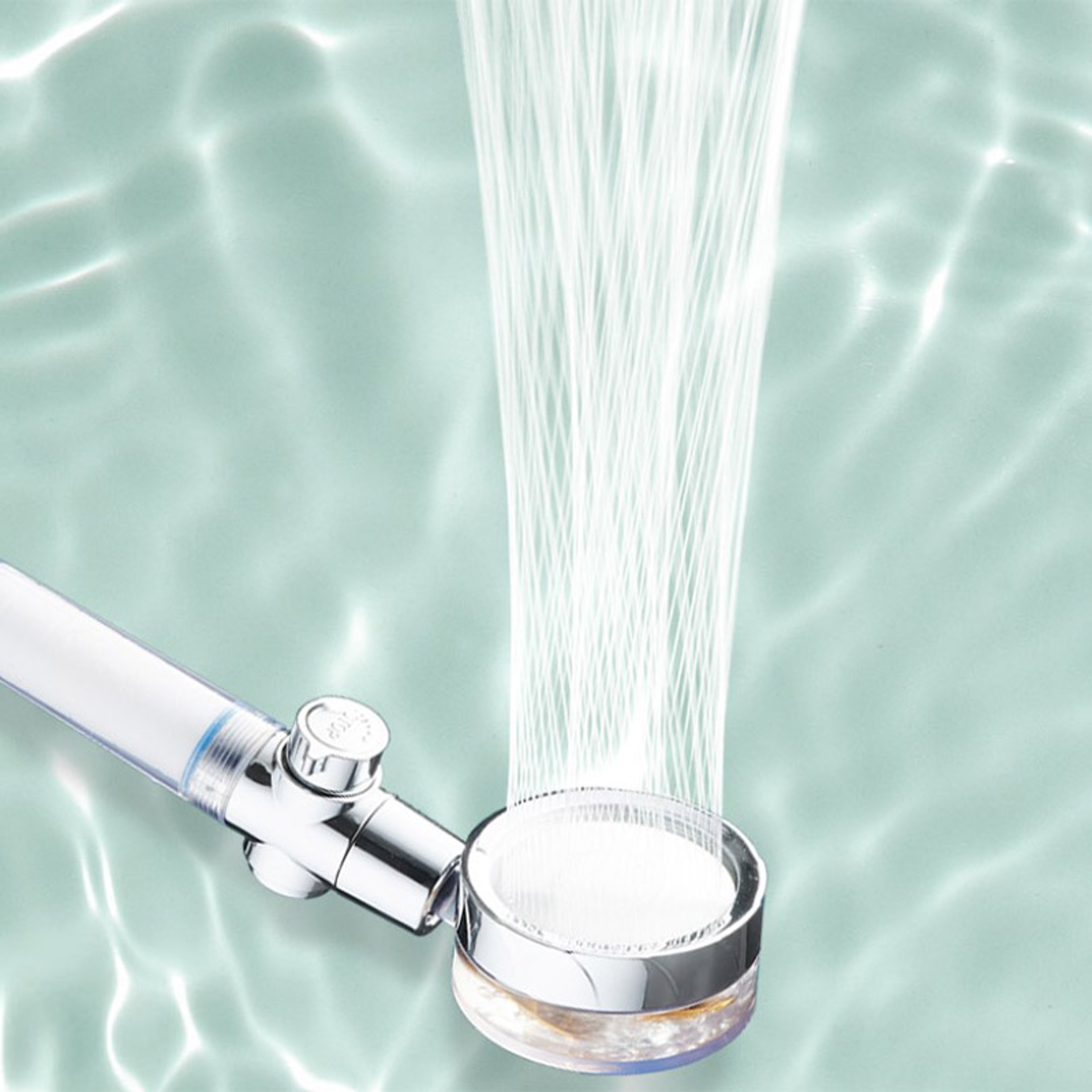 Small Waist Shower Head Turbo Fan High Pressure Rotating Handheld Shower Set Bathroom Accessories 5