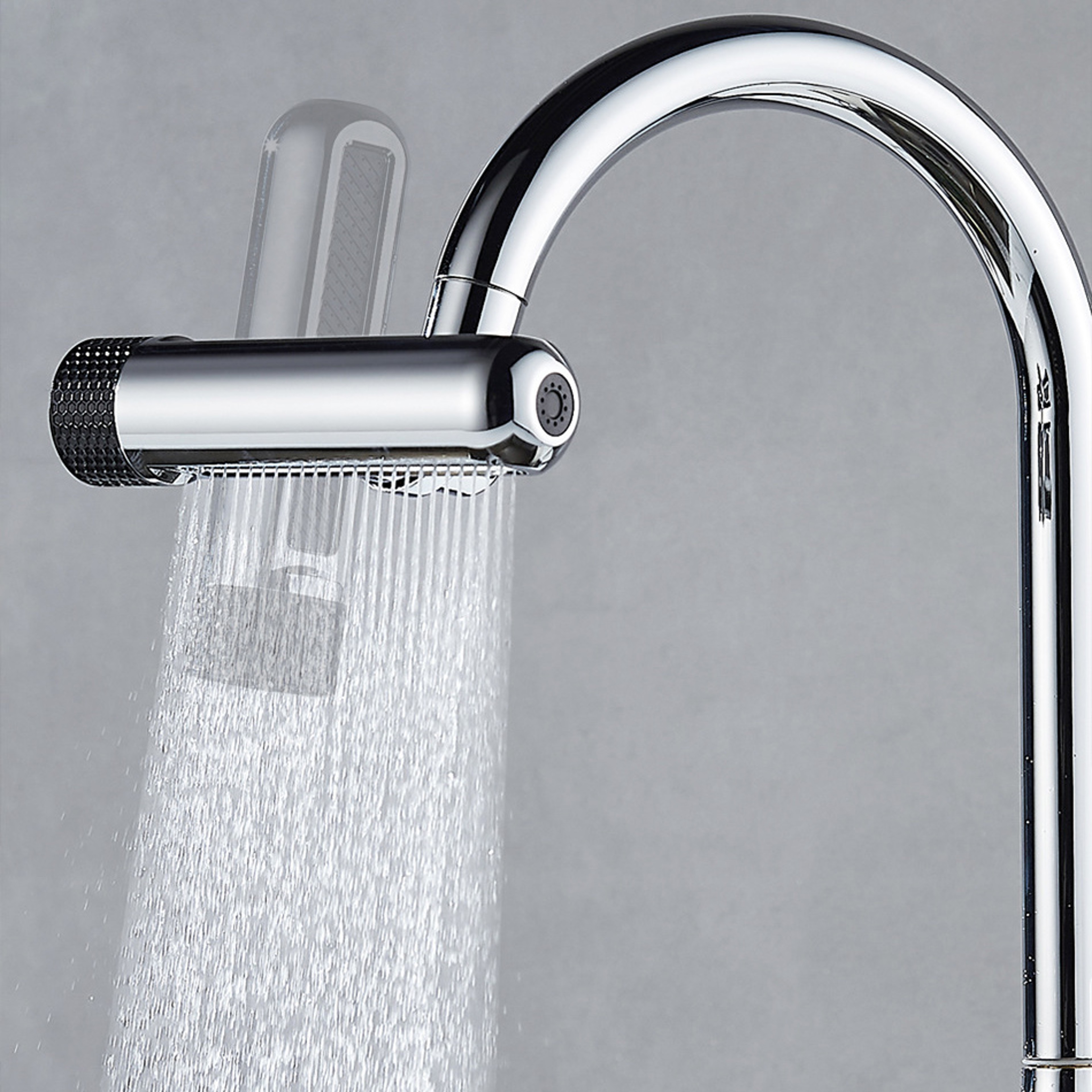 Universal Kitchen Faucet Waterfall Spout Rotating Aerator SplashProof MultiFunction 6 Modes Faucet  1