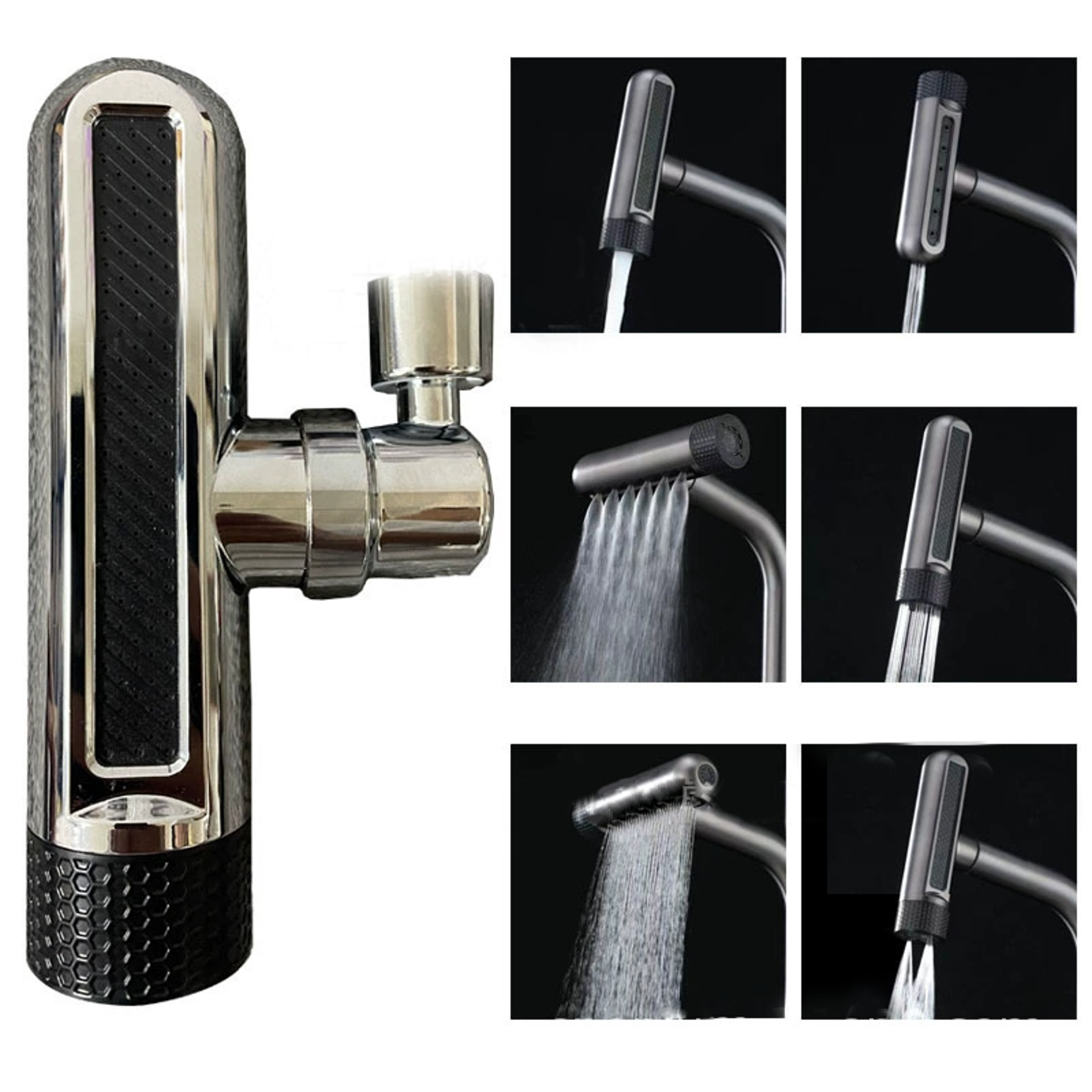 Universal Kitchen Faucet Waterfall Spout Rotating Aerator SplashProof MultiFunction 6 Modes Faucet  4