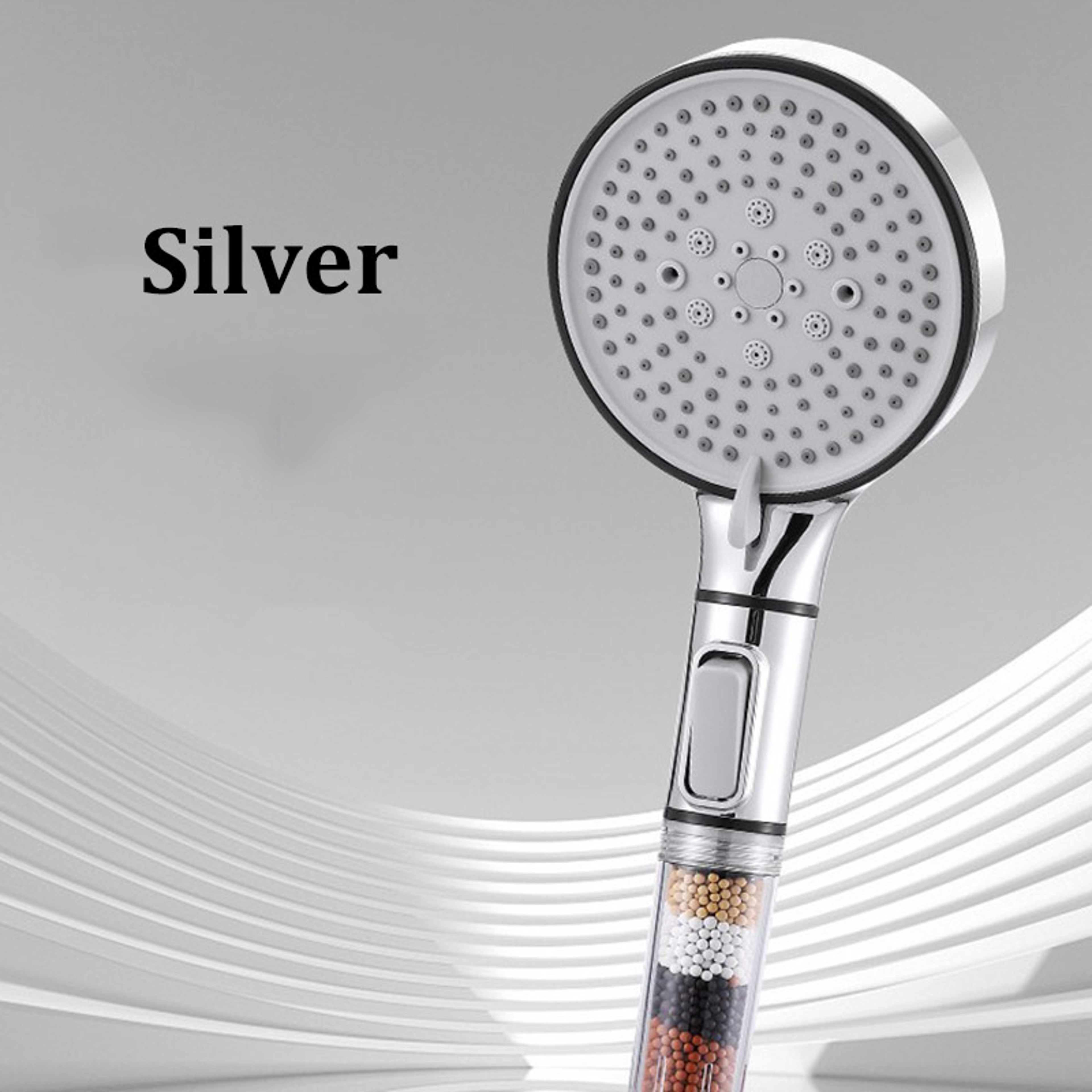 Large Panel Handheld Shower Set Dechlorination Filter Booster FiveSpeed For Skin Beauty 6