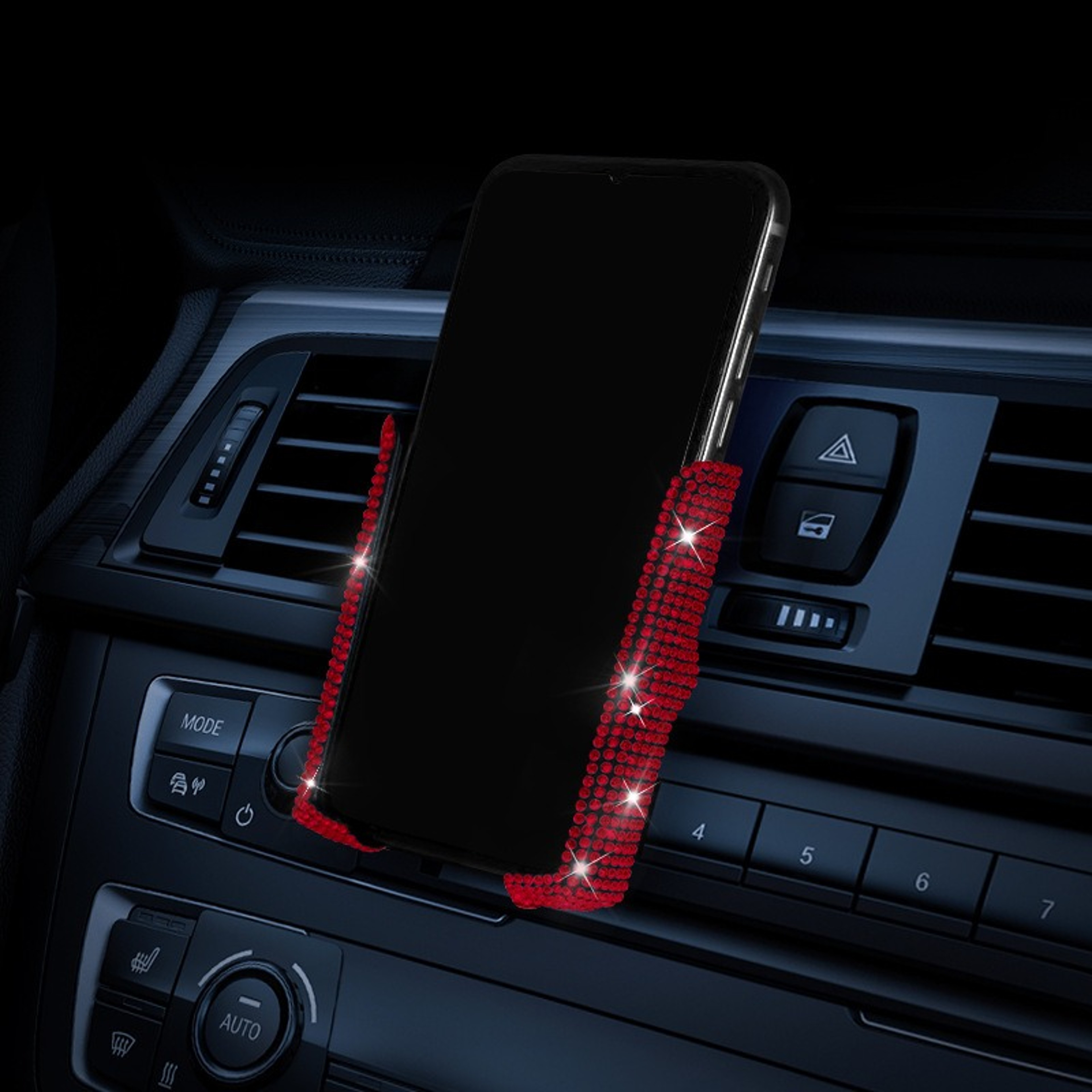 Diamond Crystal Car Phone Holder Air Vent Clip Mount Stand Support Bracket Interior Accessories 7