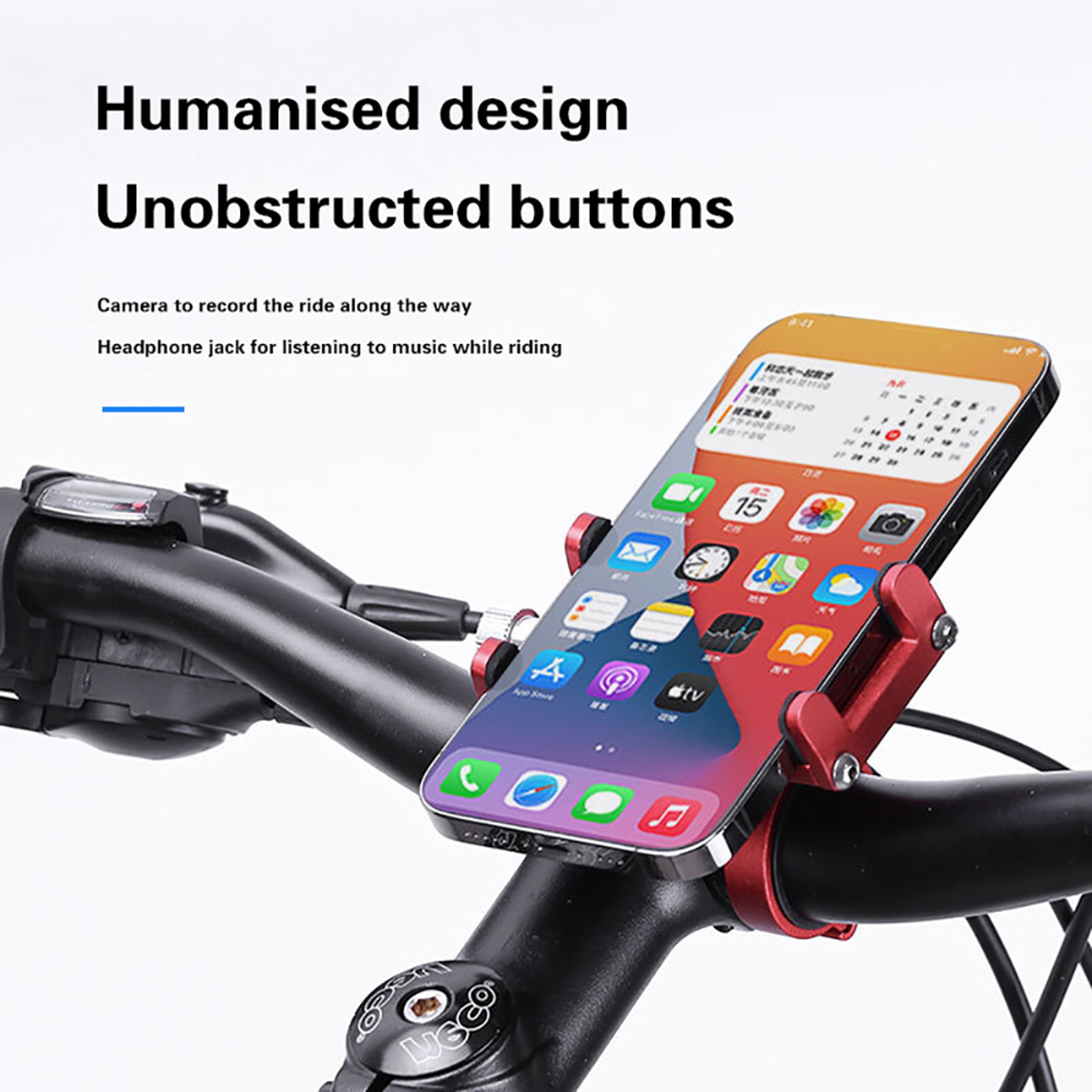 Universal Bicycle Phone Holder Aluminum Alloy Antislip Shockproof Stand Mount For GPS Navigation Mo 1
