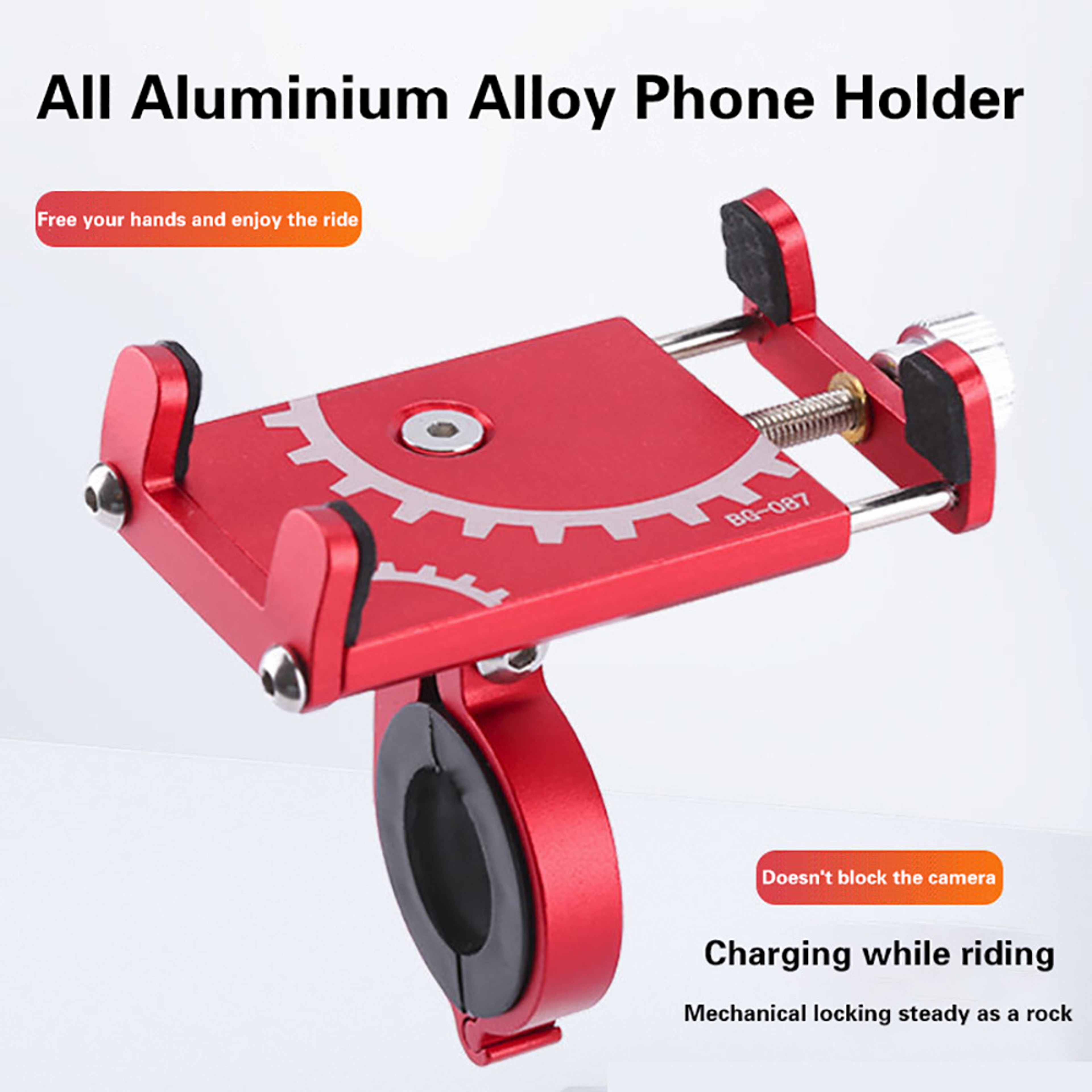 Universal Bicycle Phone Holder Aluminum Alloy Antislip Shockproof Stand Mount For GPS Navigation Mo 2