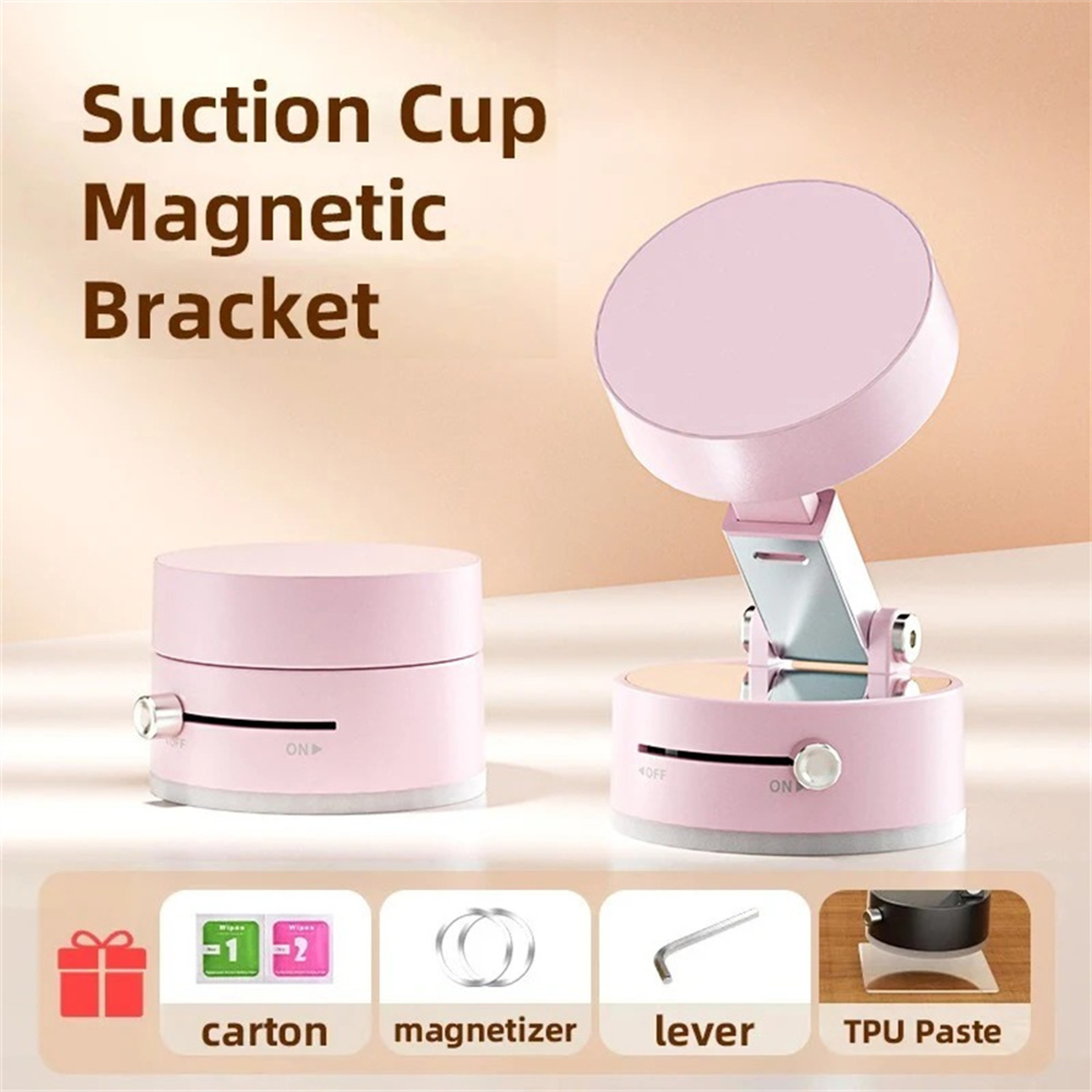 Universal Foldable Magnetic Phone Stand With Suction Cup Holder For Smartphones Kitchen Lazy Stand 8