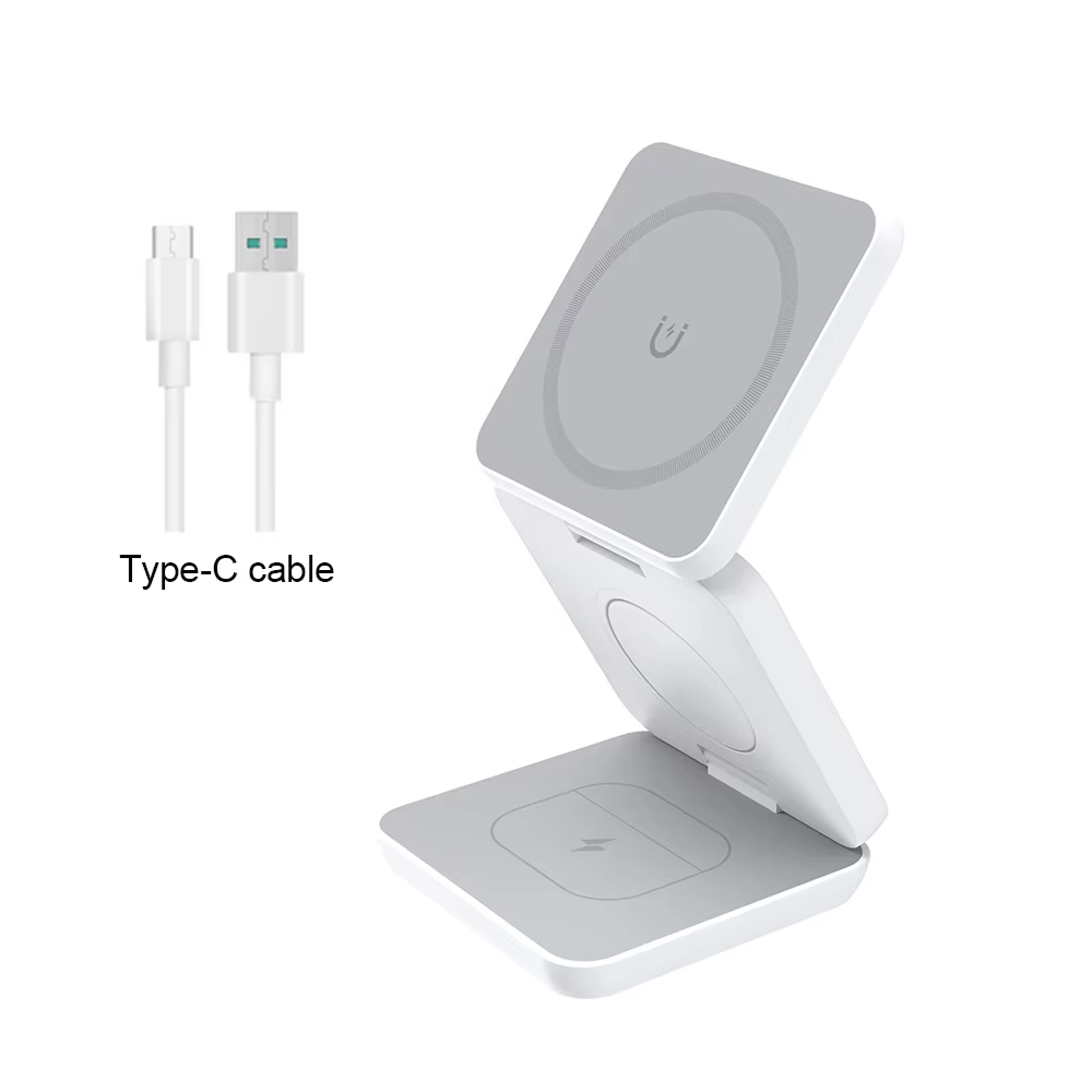 Portable Foldable Magnetic Wireless Charger Dock Station Fast Charging Trip Charger 7