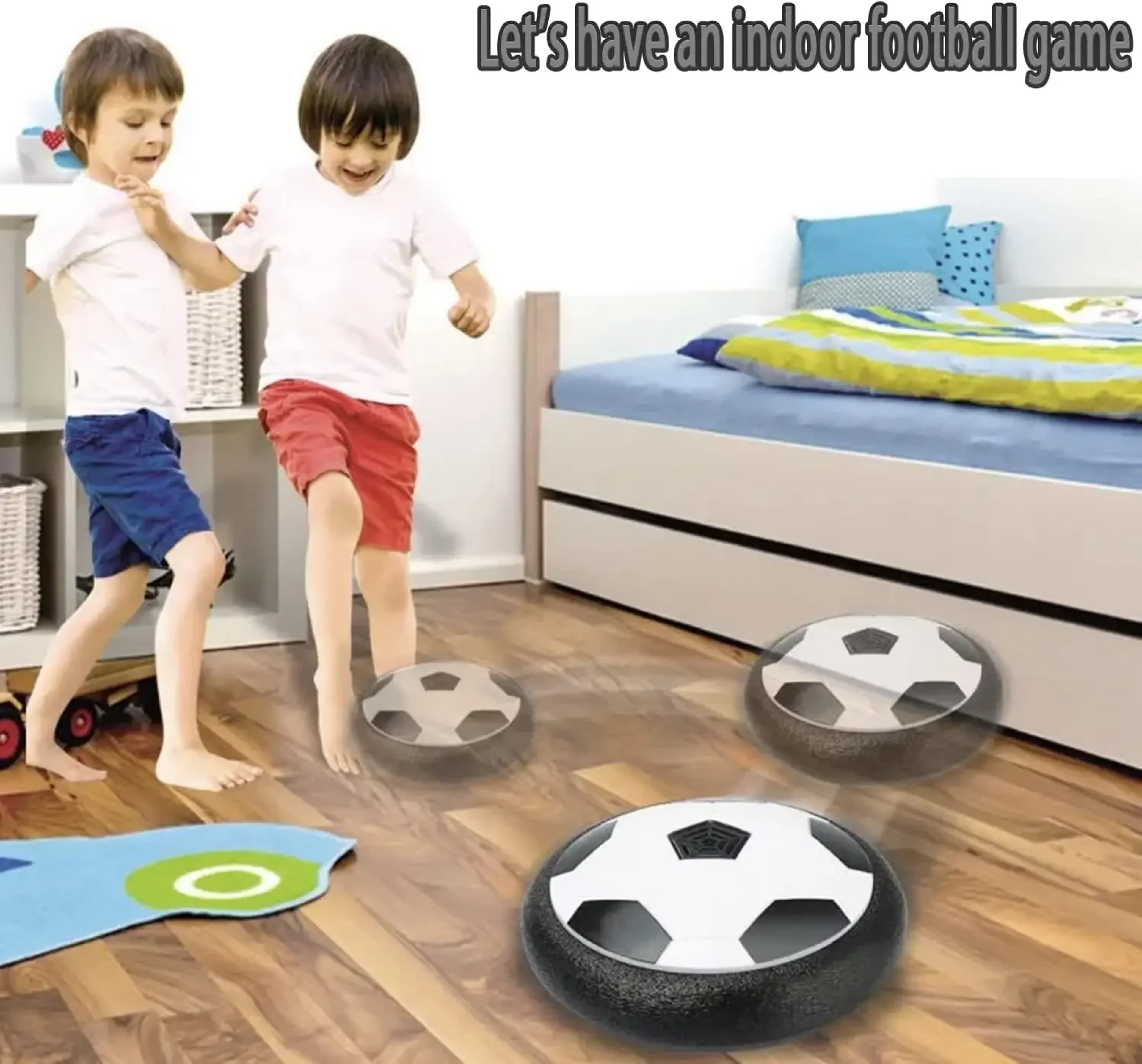 Electric Floating Football Hover Soccer Ball Toys for Kids with LED Light Music Soccer Ball Sport for Children Outdoor – view 3