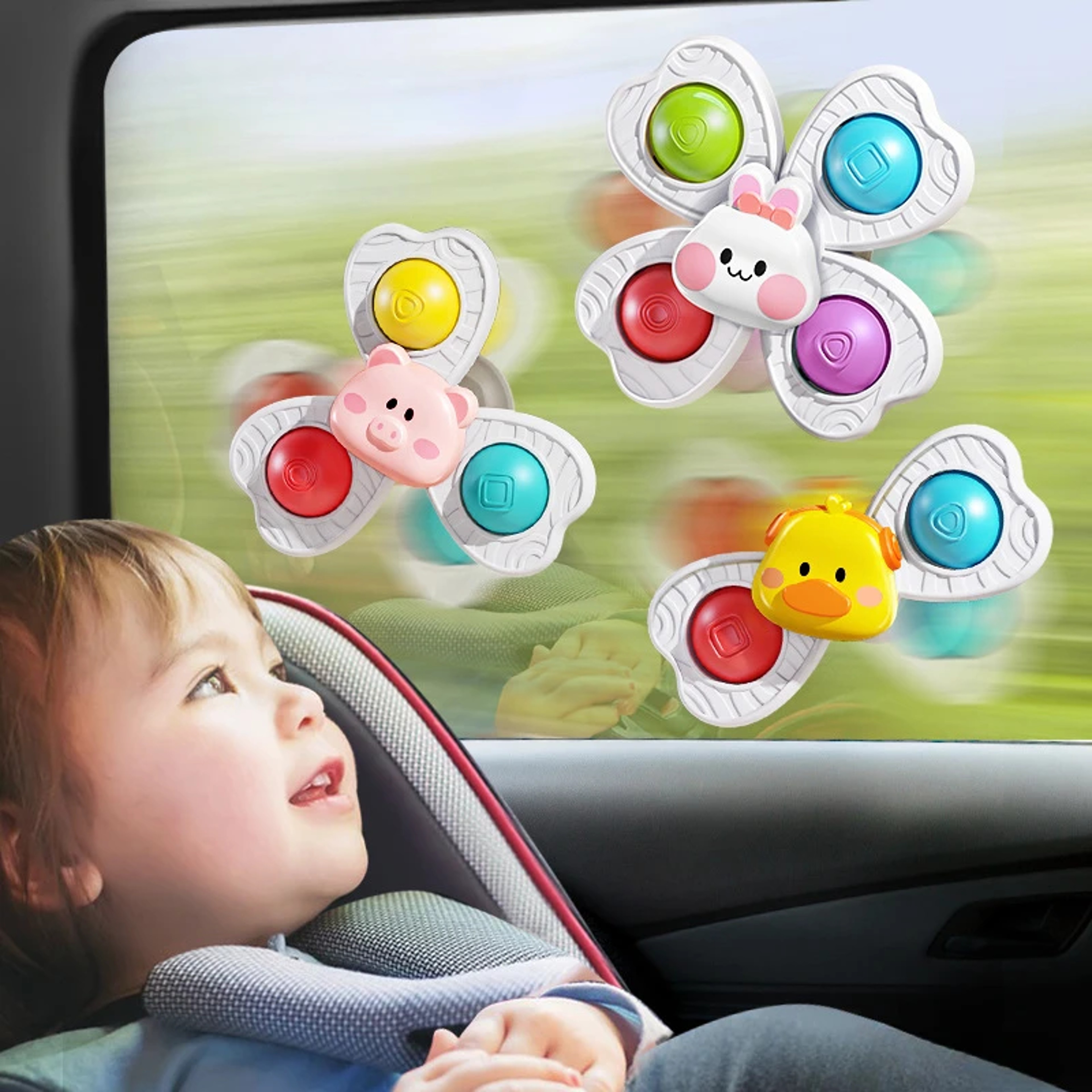 Rotating Baby Sucker Spinning Toys Montessori Education Bathroom Toys for Toddlers Infant Bath Toys – view 1