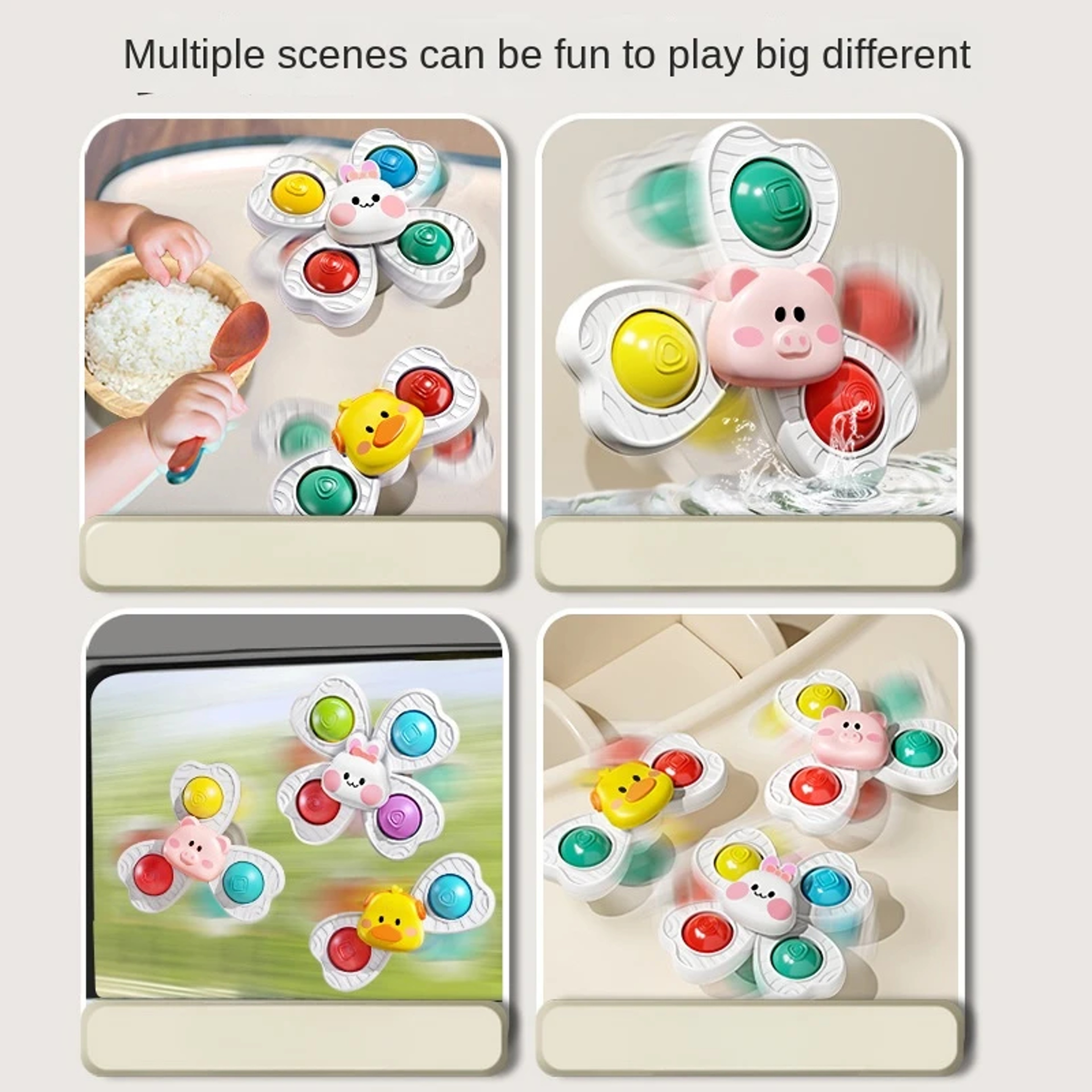 Rotating Baby Sucker Spinning Toys Montessori Education Bathroom Toys for Toddlers Infant Bath Toys – view 5