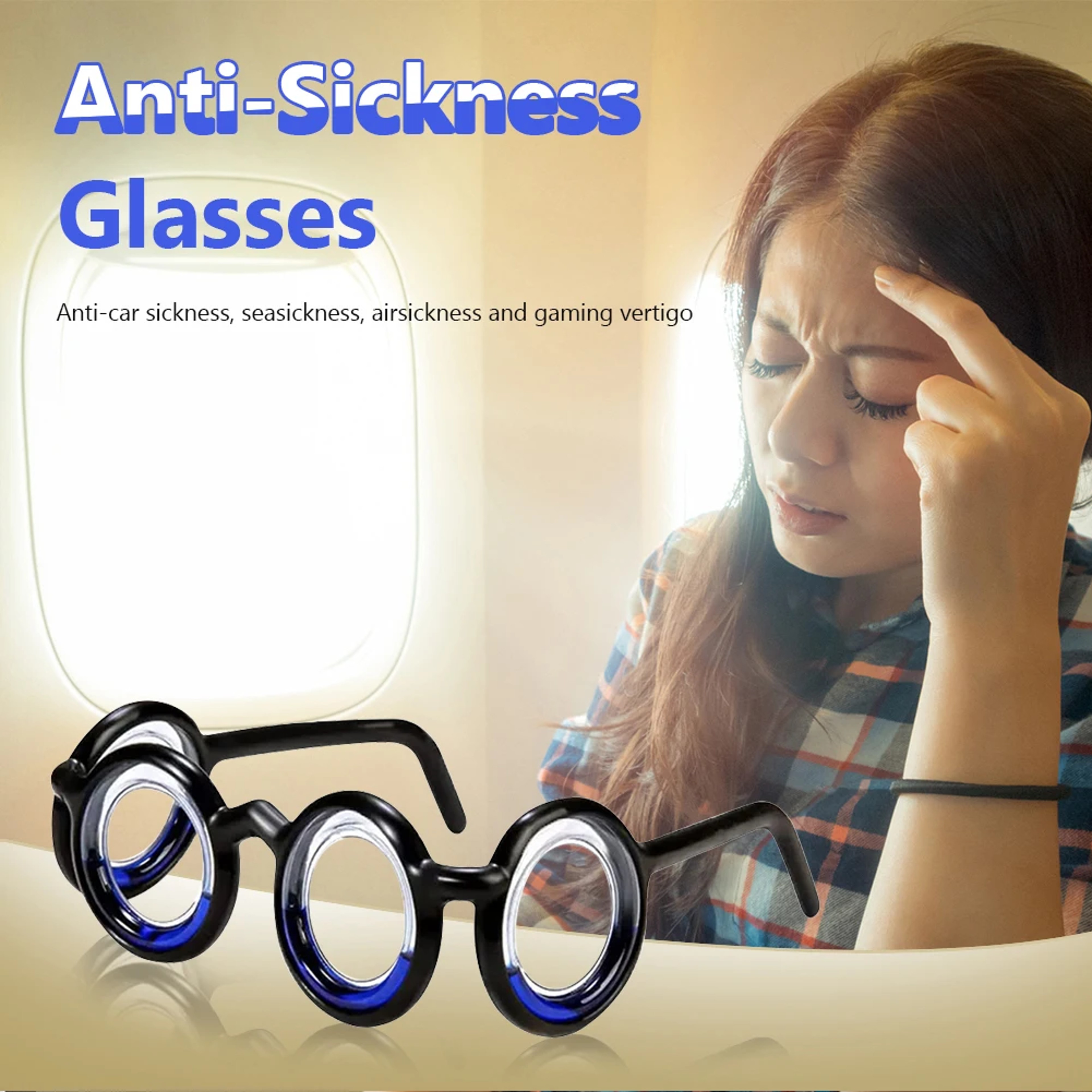 Detachable Anti Vertigo Glasses Without Lens For Motion Sickness Lightweight Glasses For Outdoor Tr 3