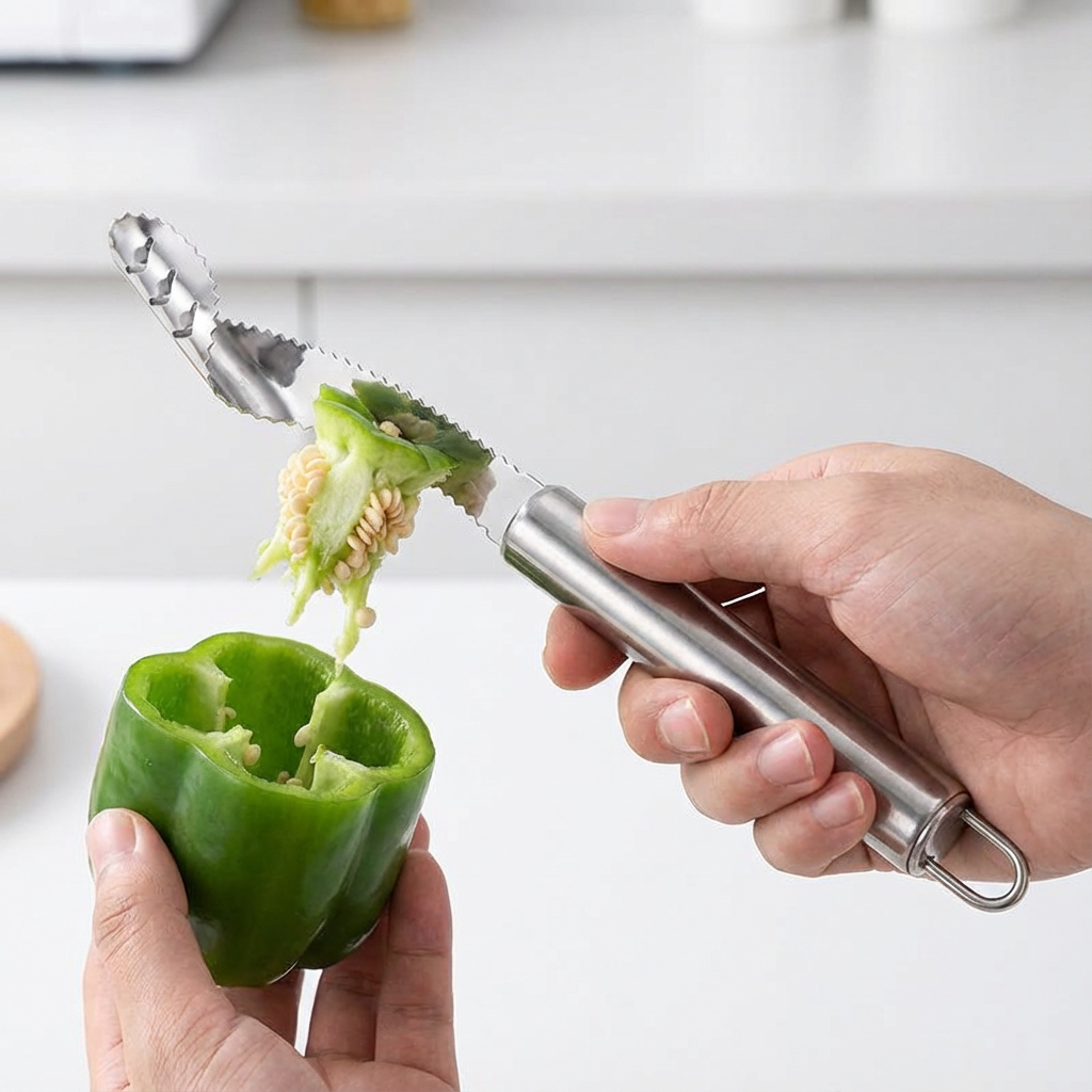 Cozy Home Pepper Corer Stainless Steel Round Tube Seed Remover For Vegetable Stuffing Tools 0