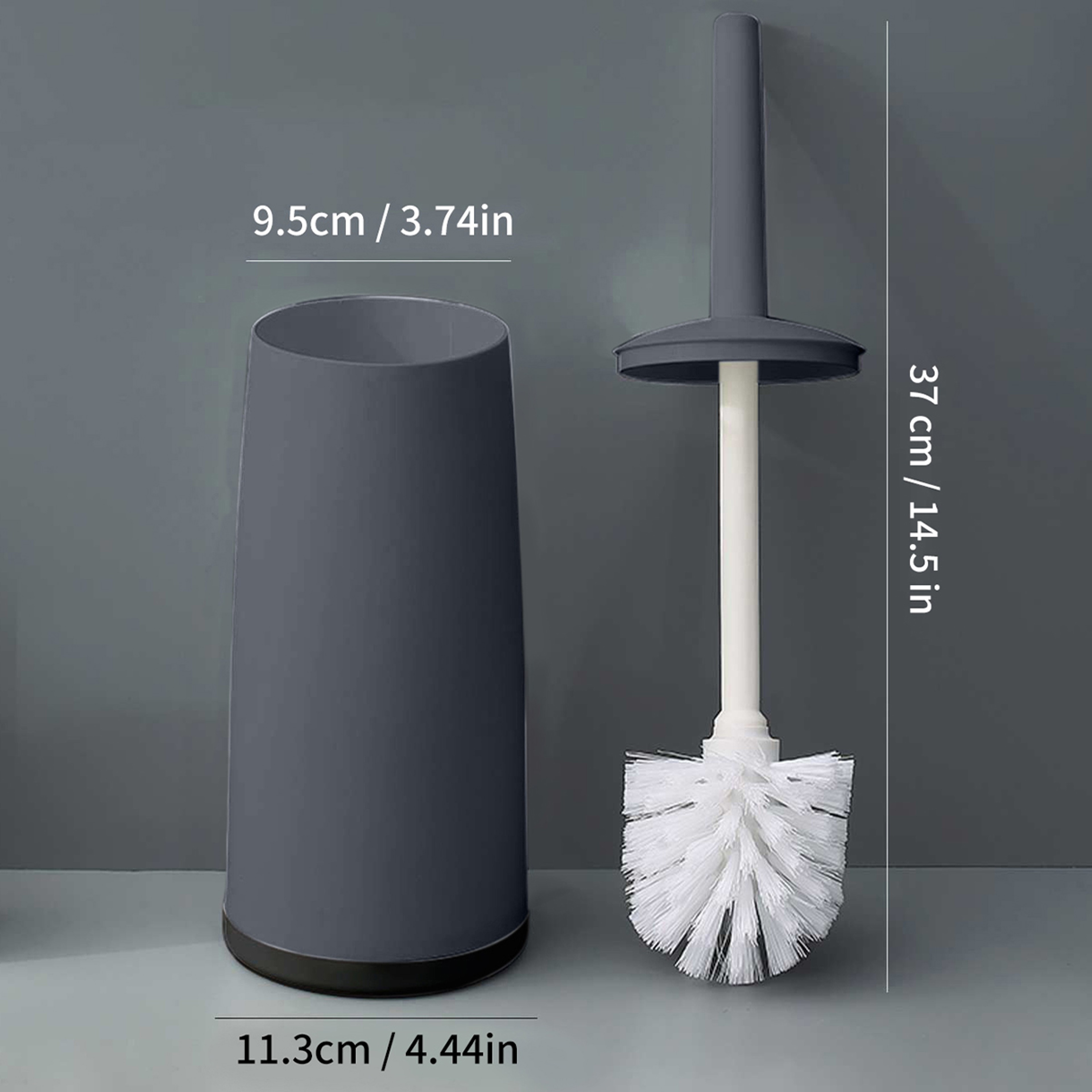 Long Handle Toilet Cleaning Brush With Standing Base Plastic WC Bathroom Accessories 6