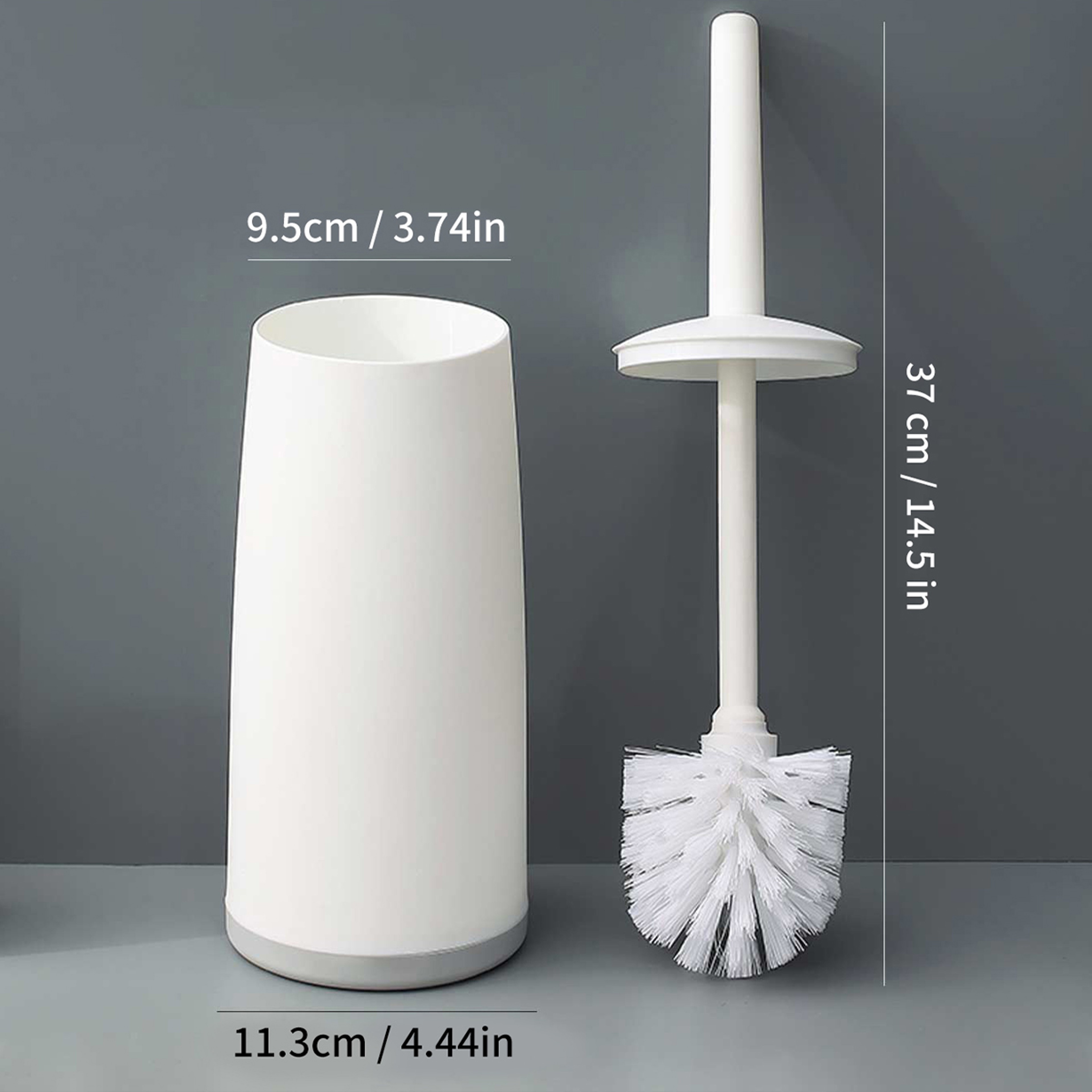 Long Handle Toilet Cleaning Brush With Standing Base Plastic WC Bathroom Accessories 7