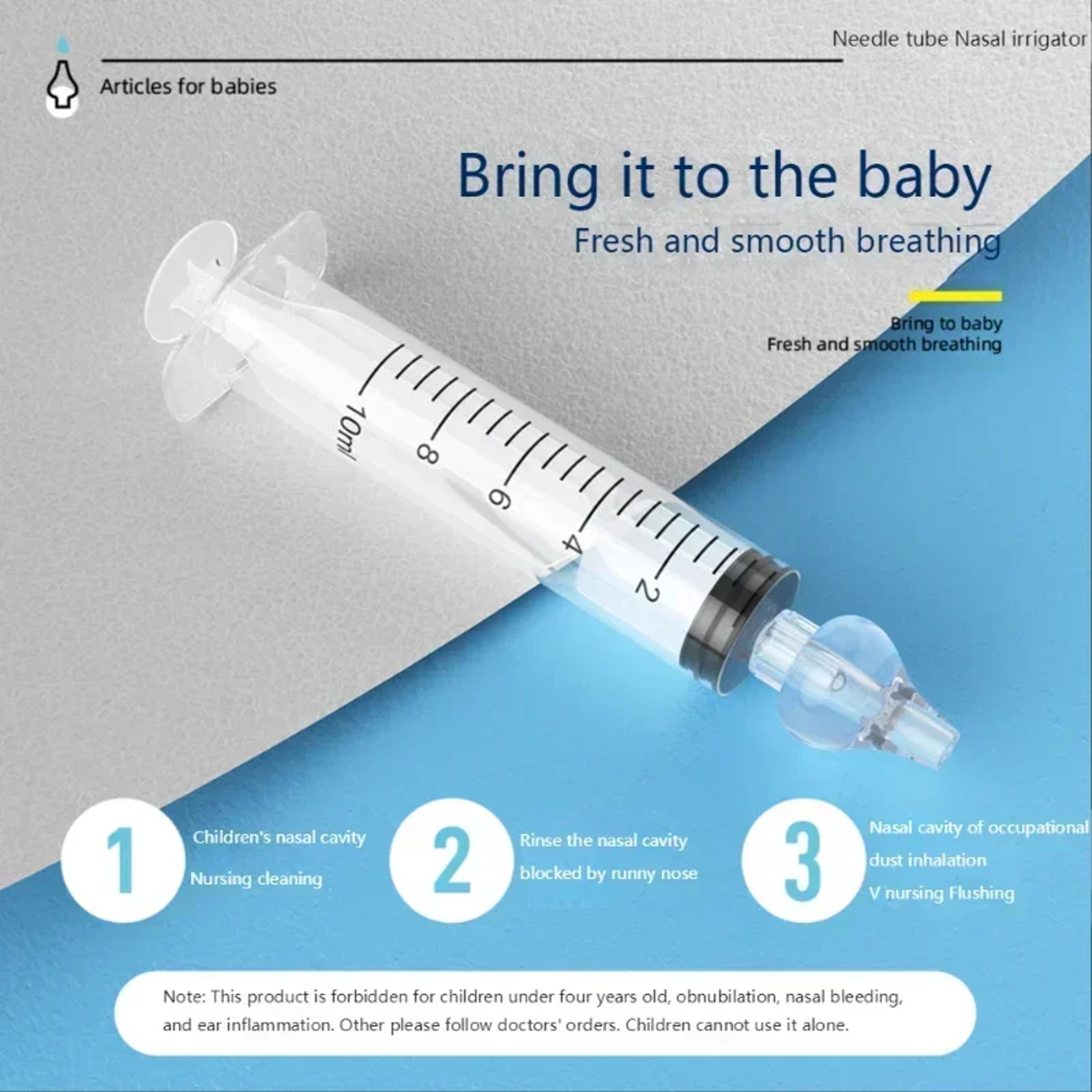 Needle Tube Baby Nasal Aspirator Syringe For Rhinitis Children Nose Washing Tool Infant Nose Cleane 4