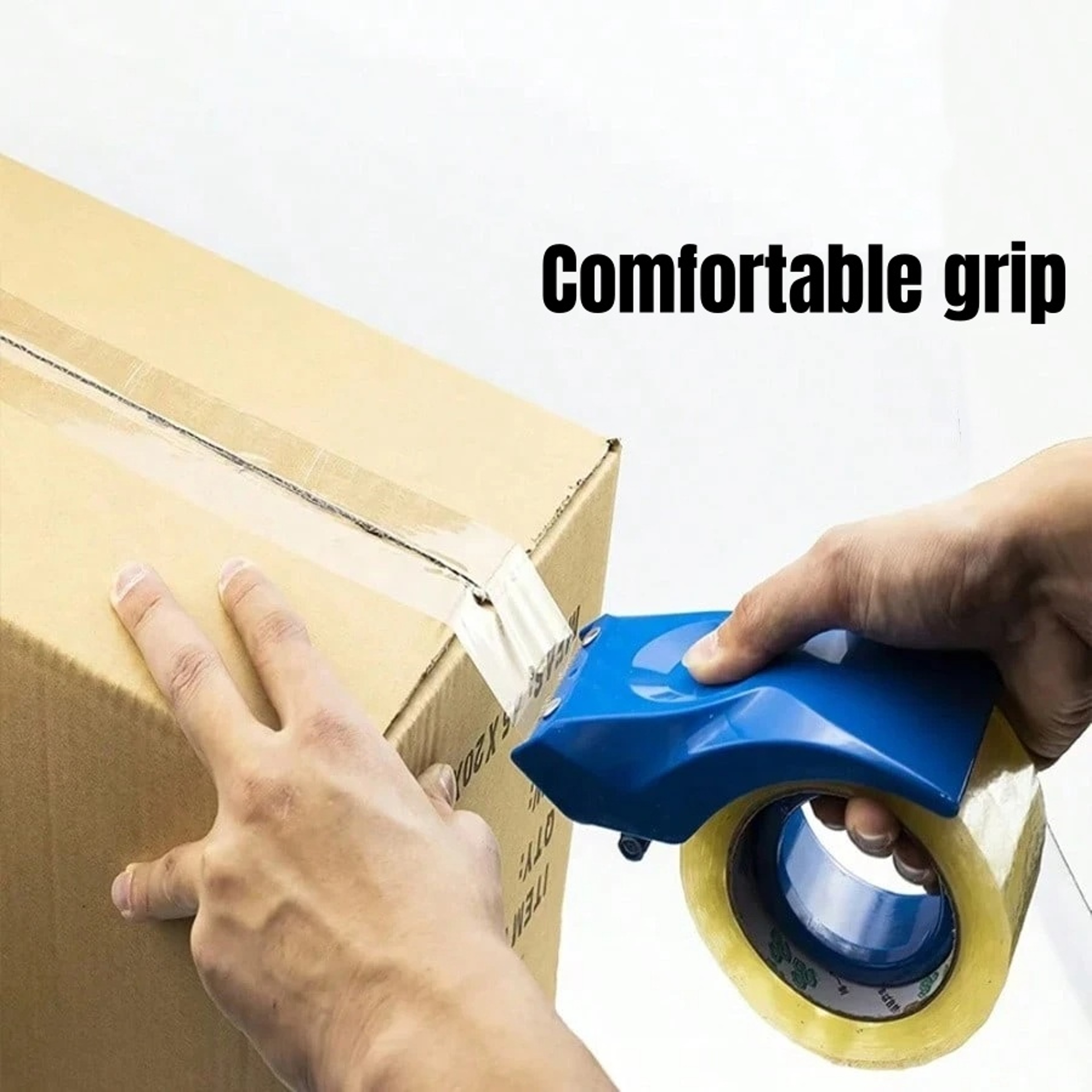 Reusable Plastic Tape Cutter and Sealing Tape Holder for Heavy Duty Shipping Tape Dispenser Manual Packing Parcel – view 3