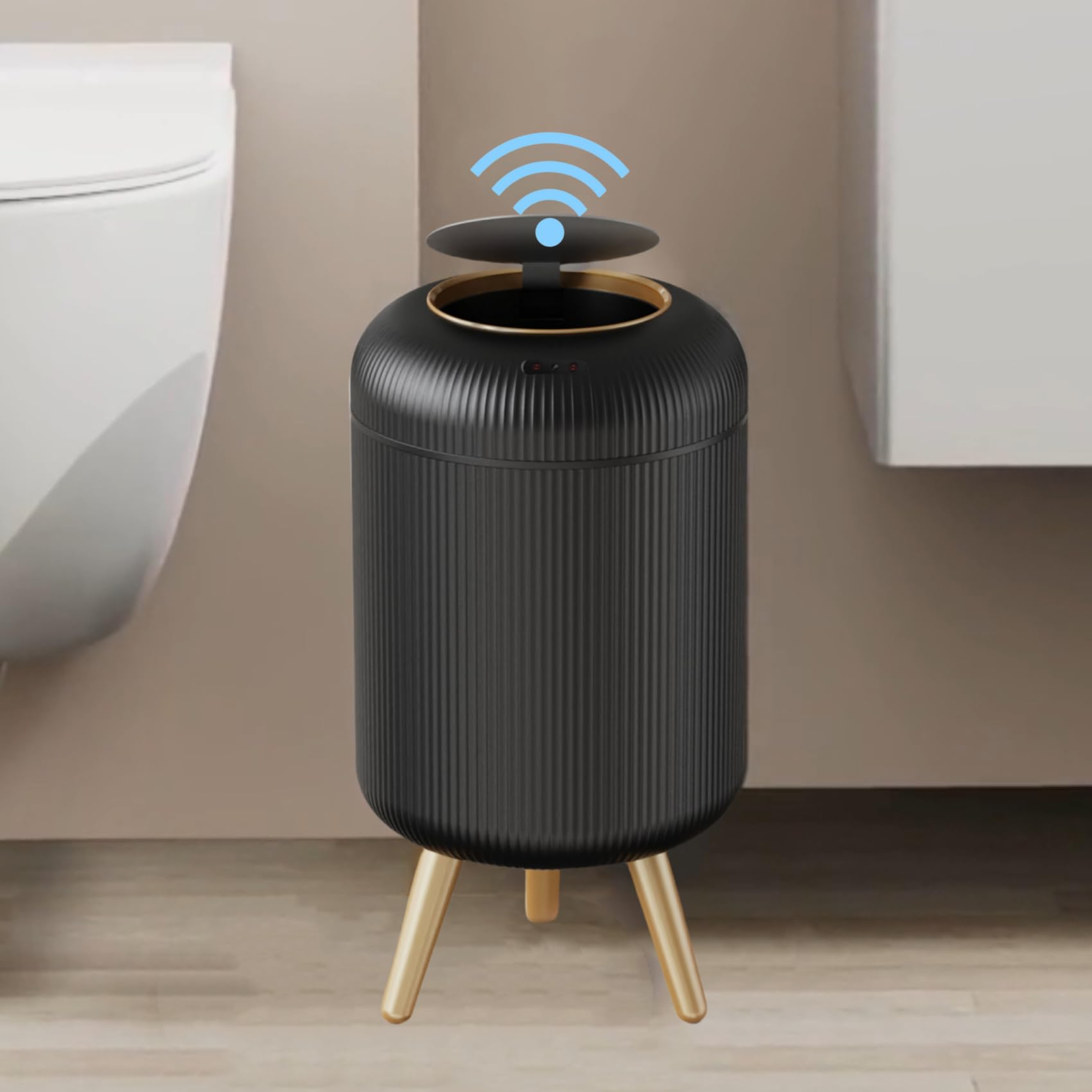 Motion Sensor Trash Can For Bedroom Bathroom Kitchen Automatic Smart Trash Can With Lid 7